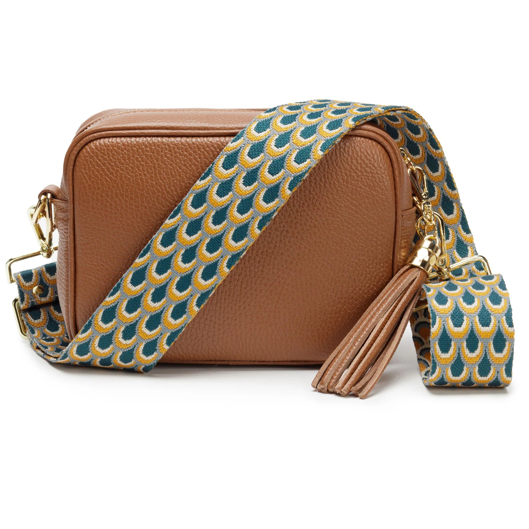 Elie Beaumont Designer TEAL PEACOCK Adjustable Crossbody Bag Strap GO Jolu Accessories Boutique