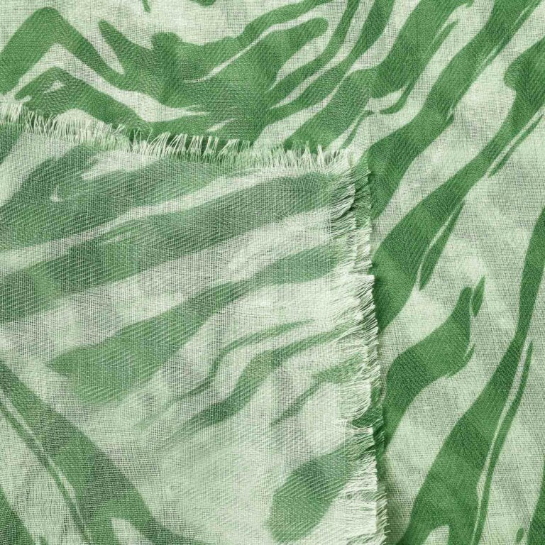 Katie Loxton Print Scarf -Zebra Animal Print - Green