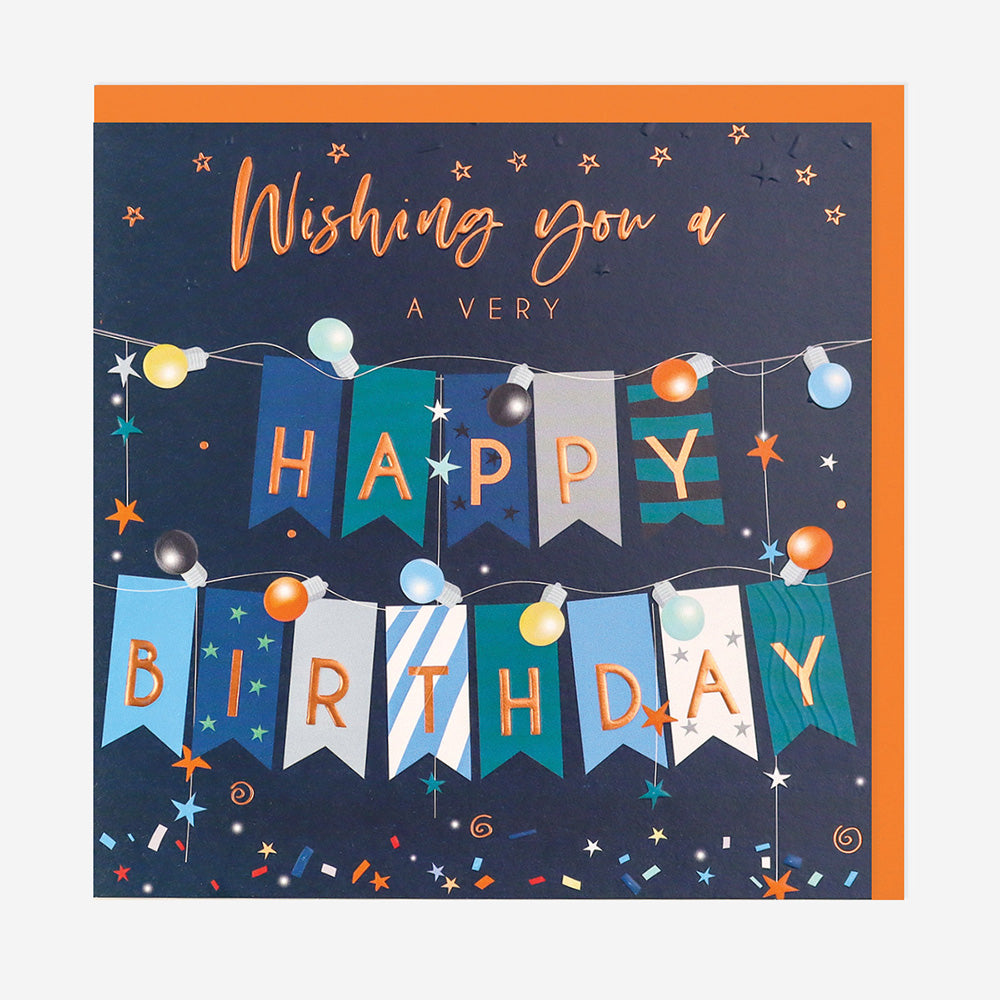 Belly Button Happy Birthday Bunting Card