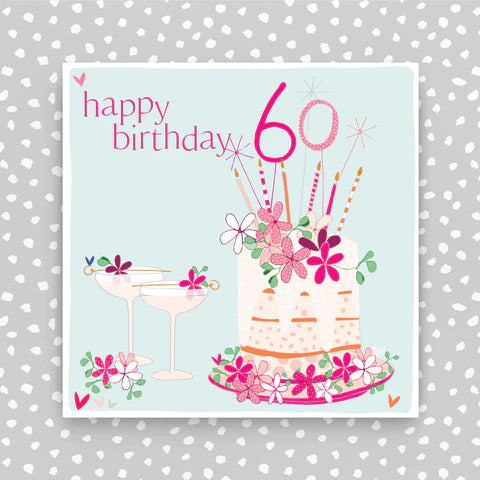 Molly Mae 60th Birthday Cake & Fizz Card