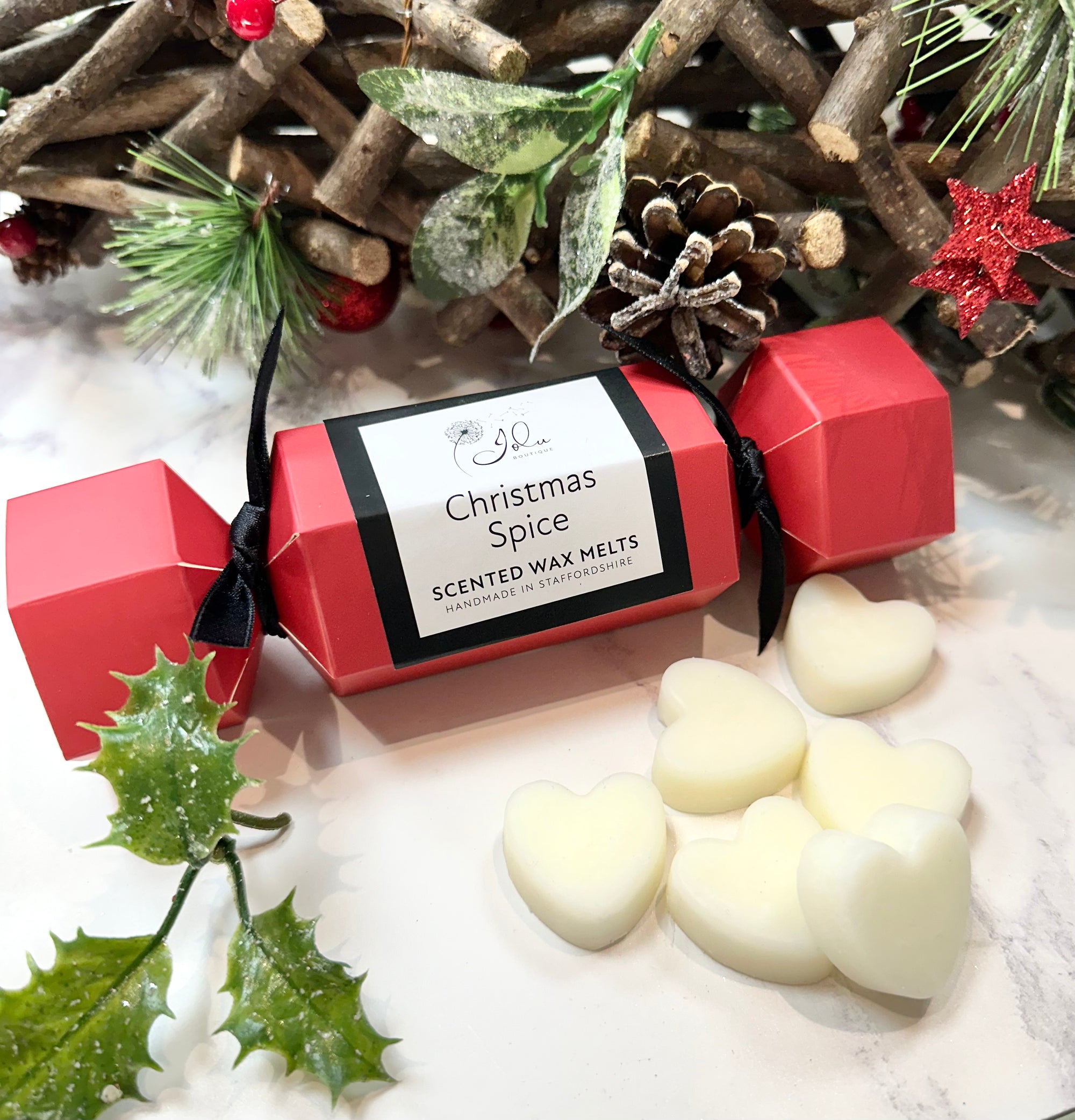 Jolu Boutique Christmas Spice Soy Wax Melts - Pack 6 Hearts
