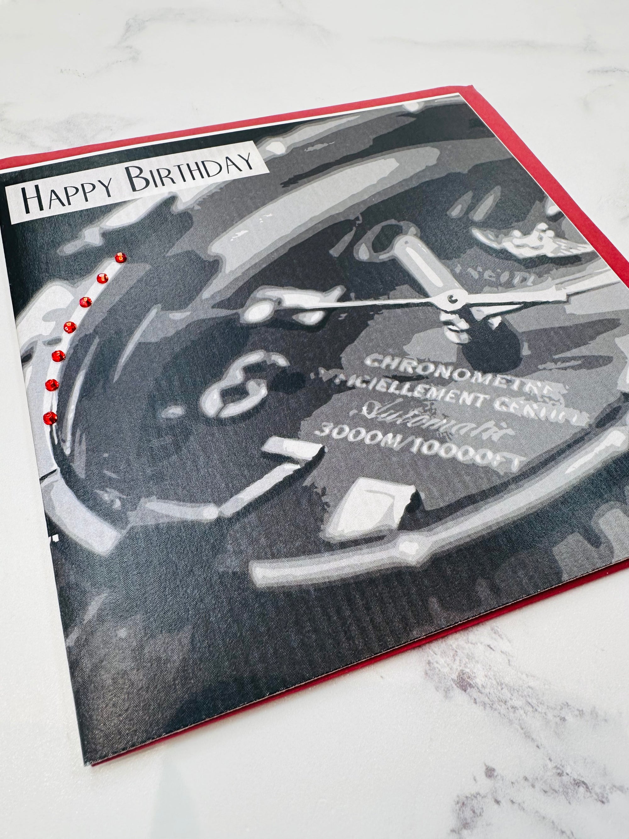 White Cotton Cards Watch Birthday Card