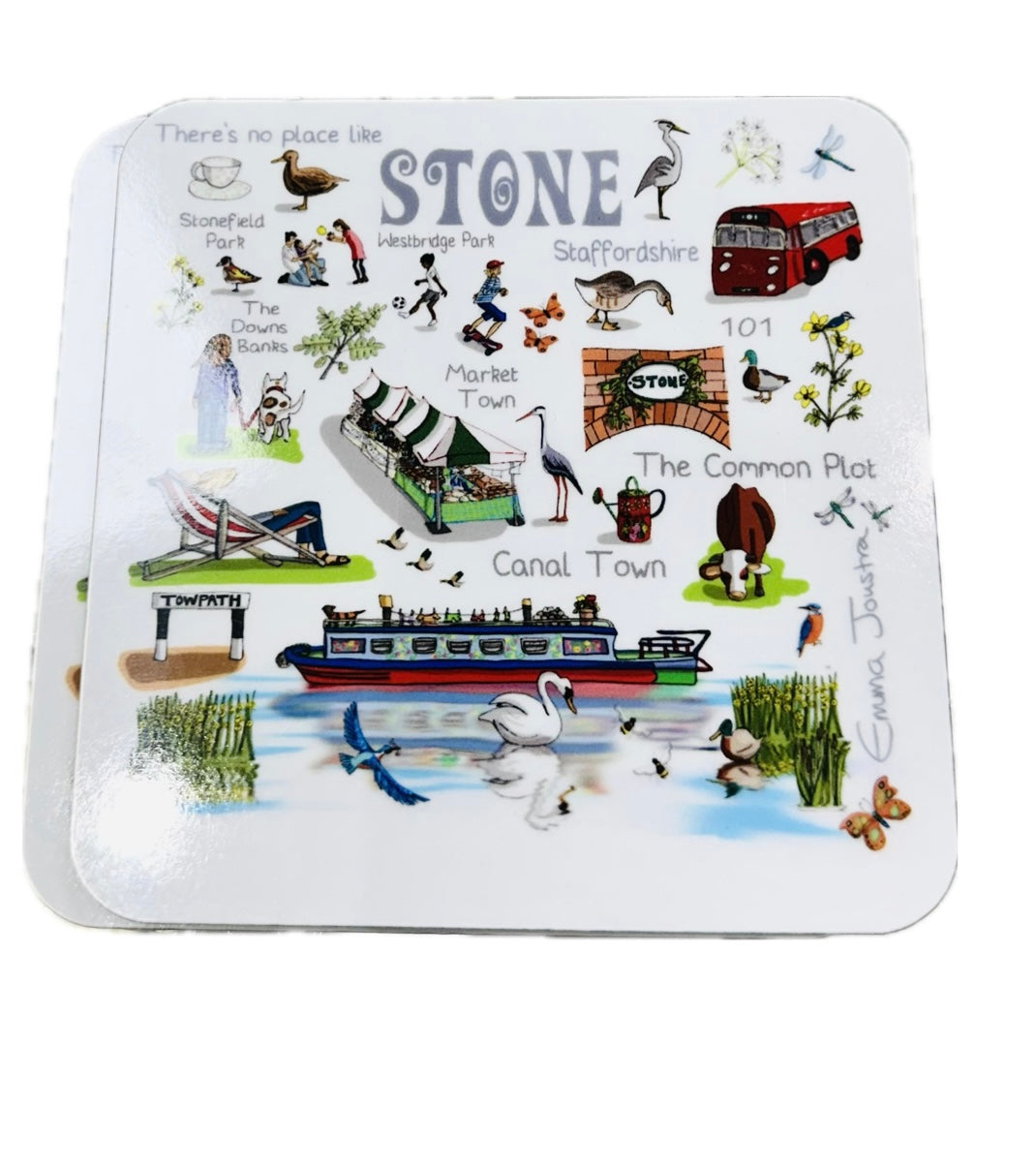 Emma Joustra Stone Series - STONE Coaster - There's No Place Like Stone Canal & Town