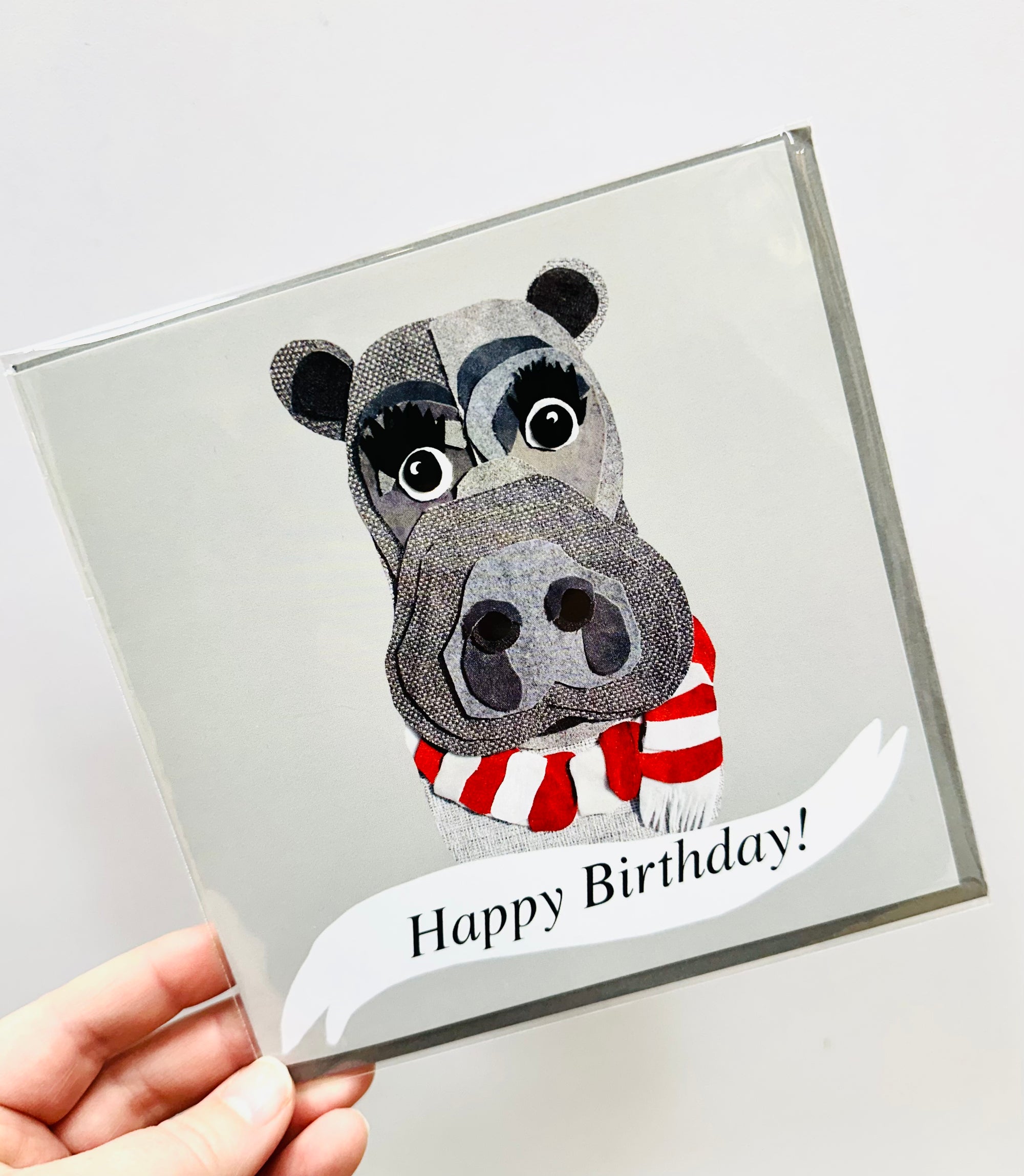 Cushy Paws Stoke City Hippo Pottermus Happy Birthday Card