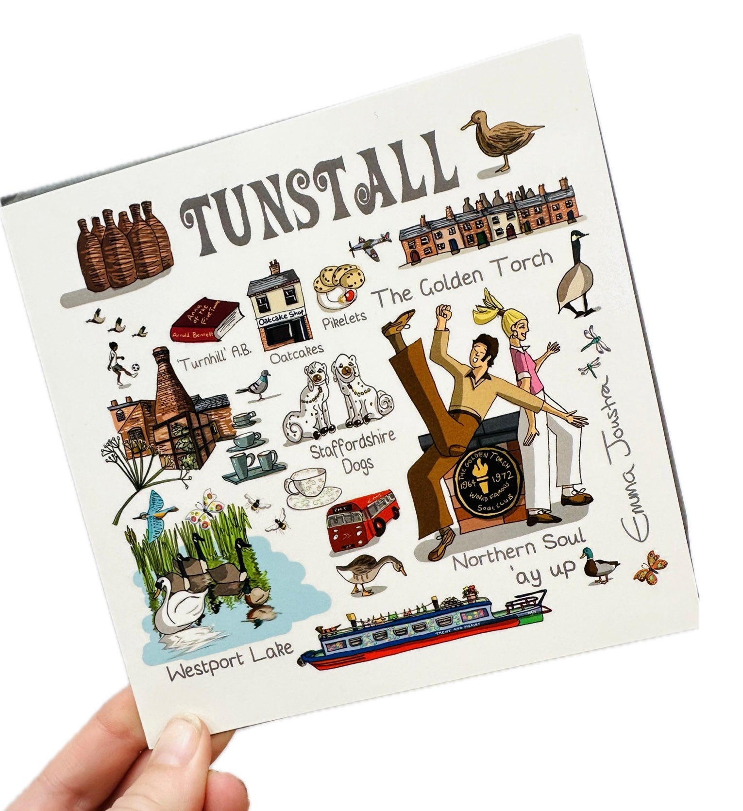 Emma Joustra Six Towns Series - TUNSTALL Blank Greeting Card