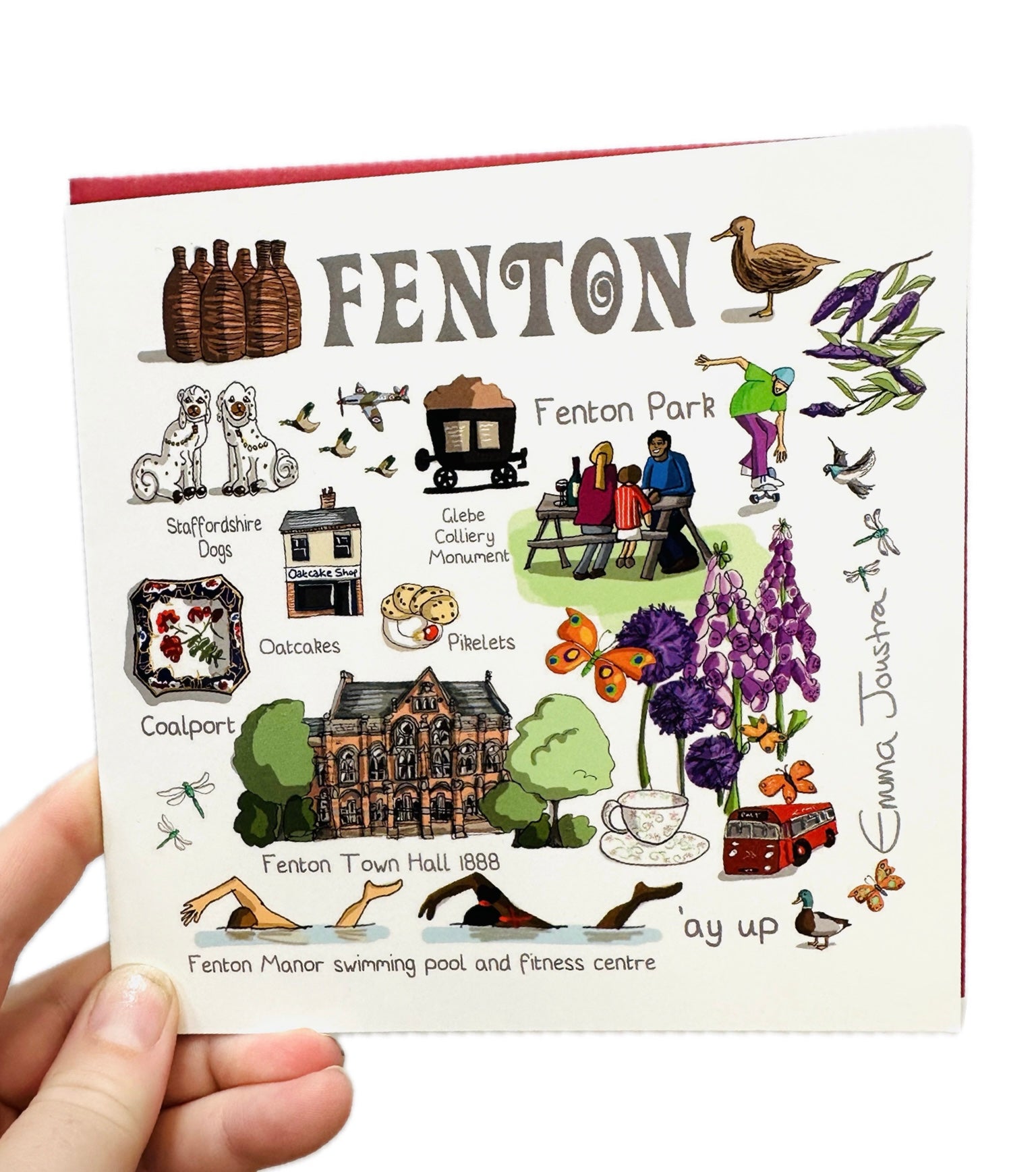 Emma Joustra Six Towns Series - FENTON Blank Greeting Card