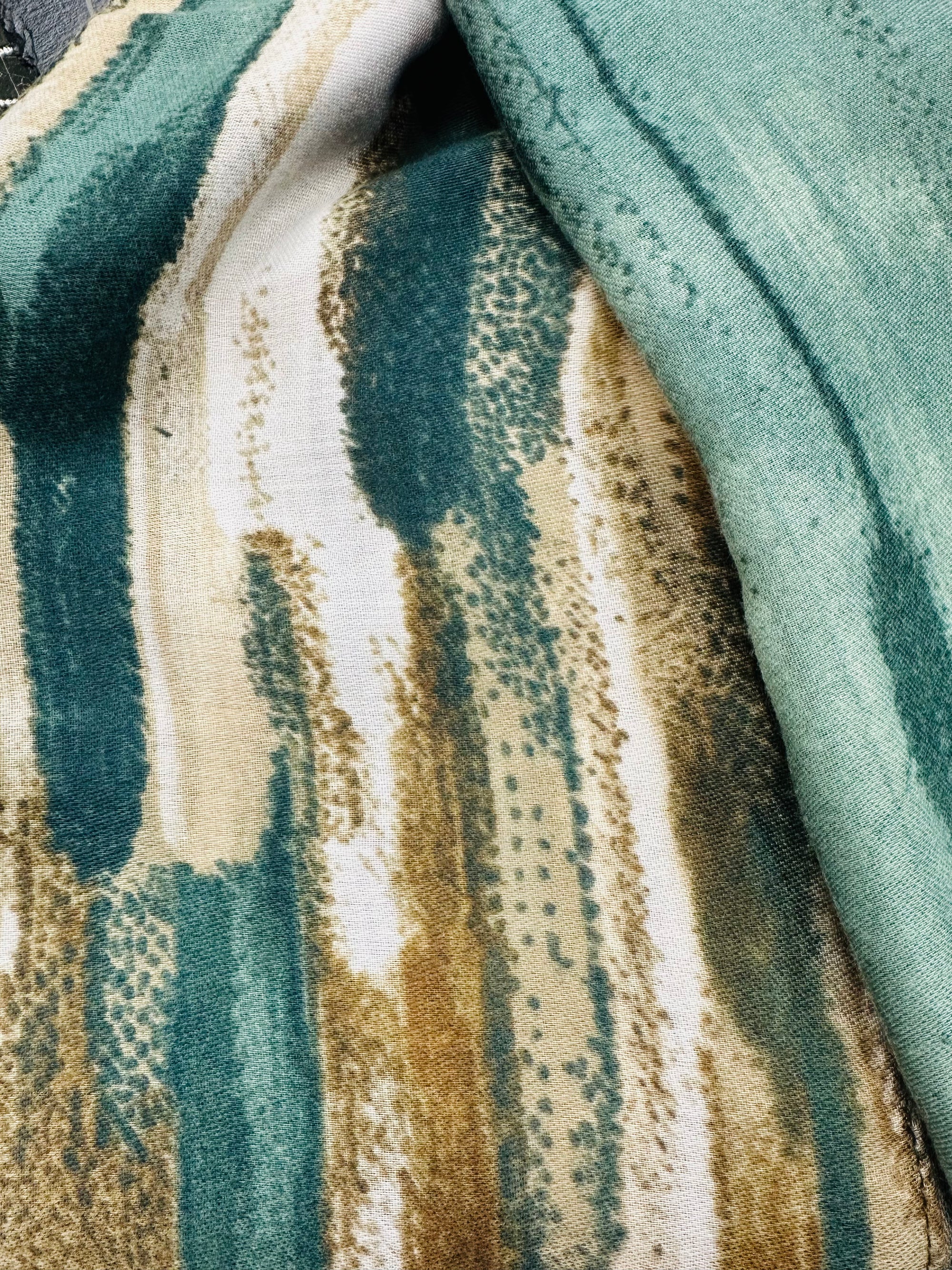 Park Lane Lightweight Abstract Scarf - Artichoke