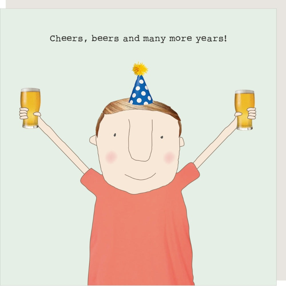 Rosie Made A Thing -Cheers Beers - Blank Card