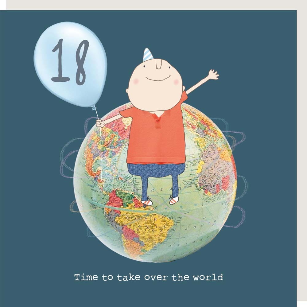 Rosie Made A Thing - Boy 18th World - Birthday Card