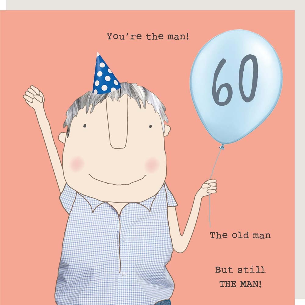 Rosie Made A Thing - Boy 60 The Man- Age Card