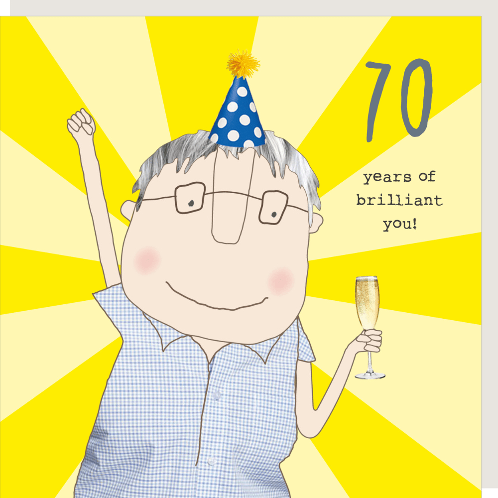 Rosie Made A Thing - Boy 70th Brilliant - Birthday Card