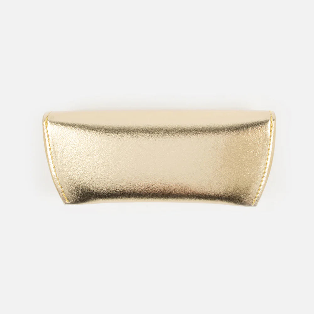 Caroline Gardner Metallic Gold Flap Glasses Case