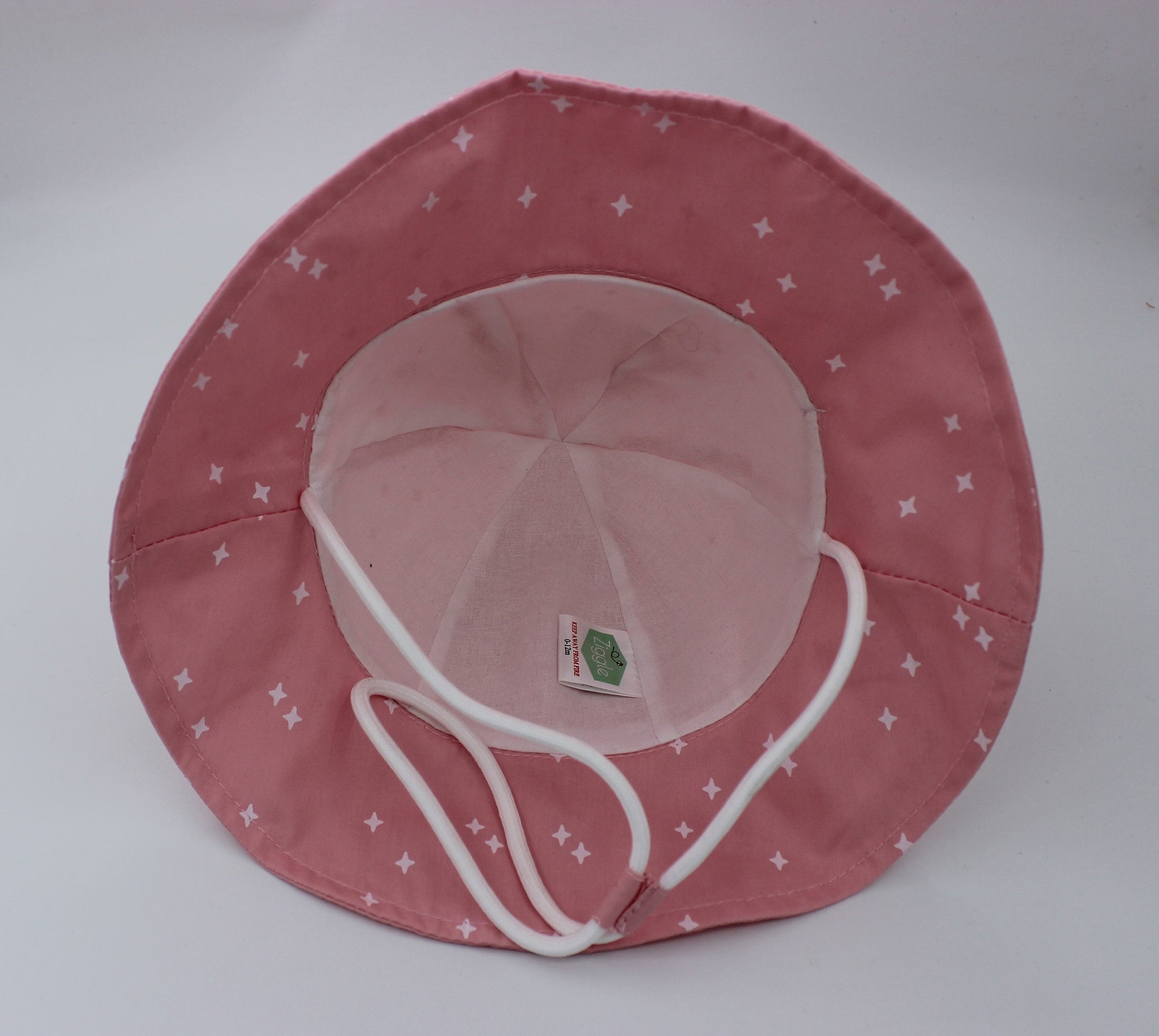 Ziggle Stars Print Pink Children's Sun Hat