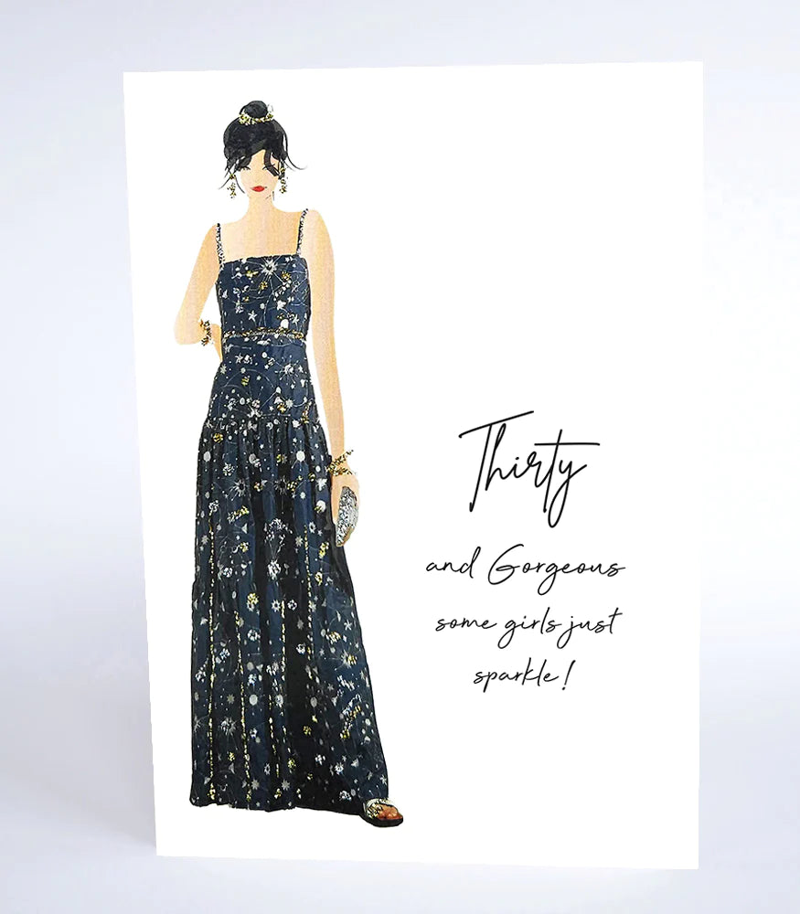 Counting Stars - Thirty & Gorgeous Birthday Card