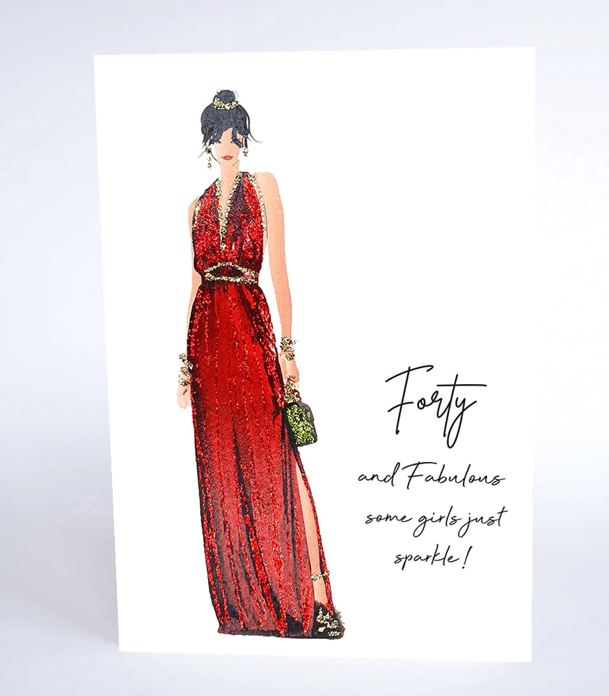 Counting Stars - Forty & Fabulous Birthday Card