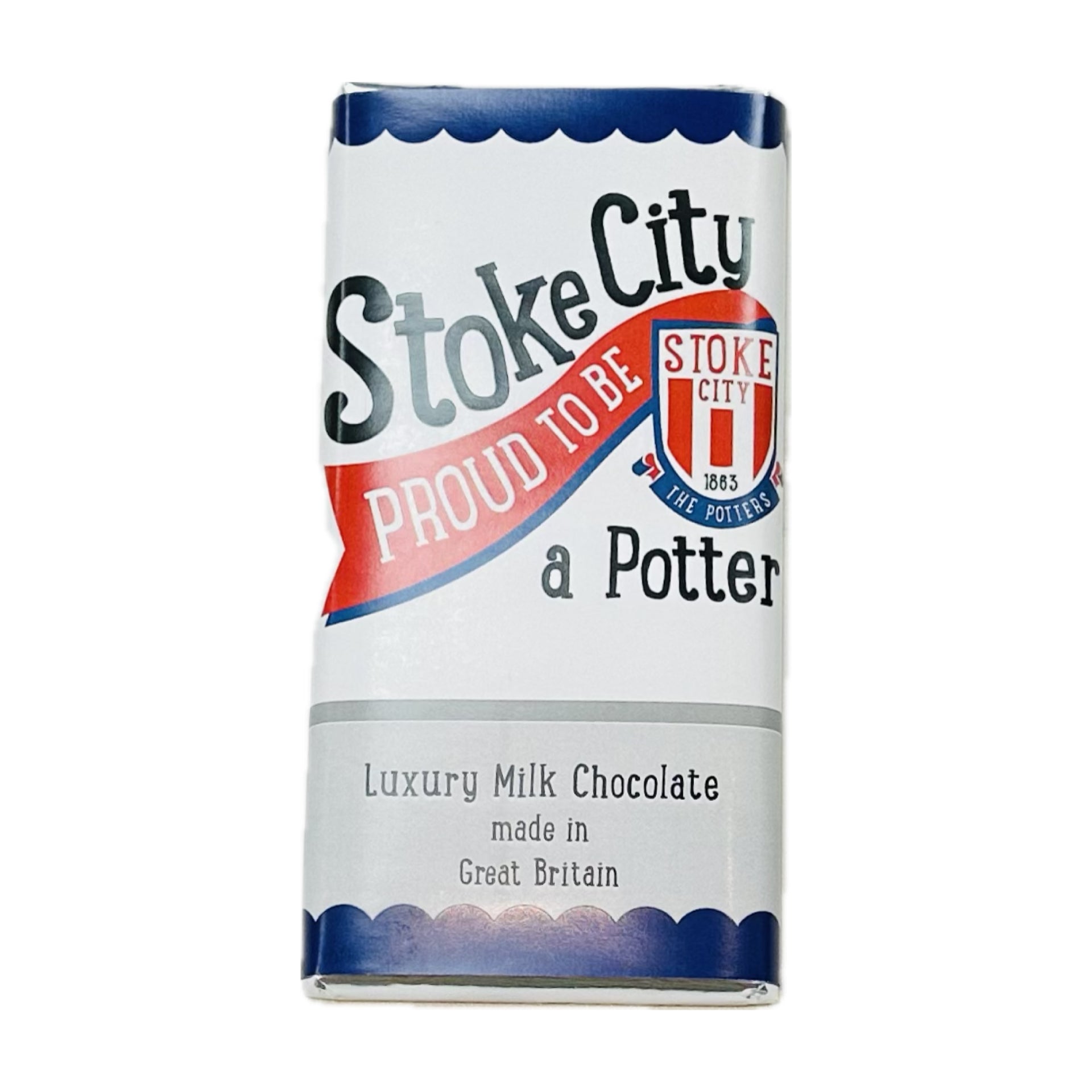 Stoke City Chocolate -Proud to be a Potter - Luxury Milk Chocolate Bar