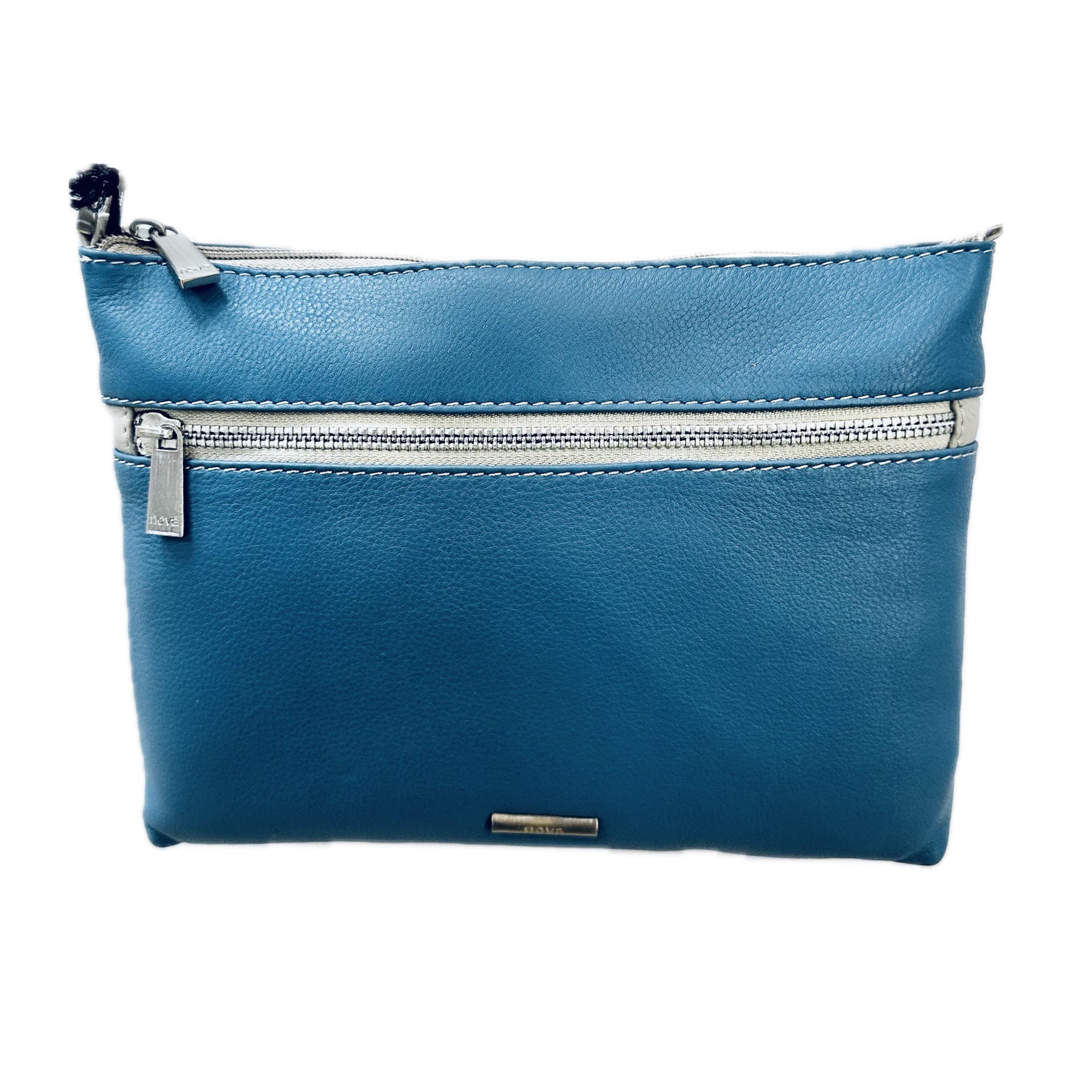 Nova Leathers Crossbody - Blue/Dove Grey (879)