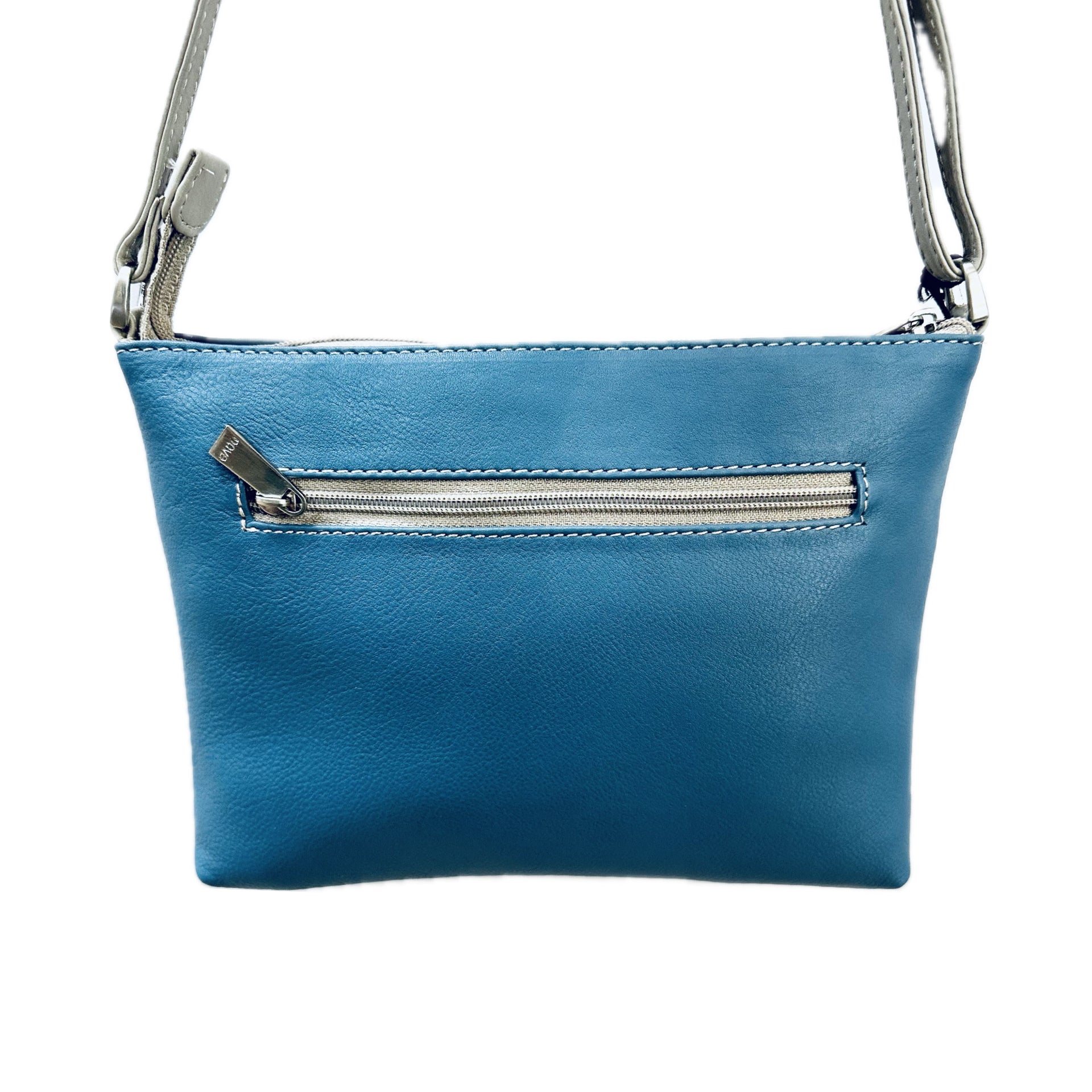 Nova Leathers Crossbody - Blue/Dove Grey (879)