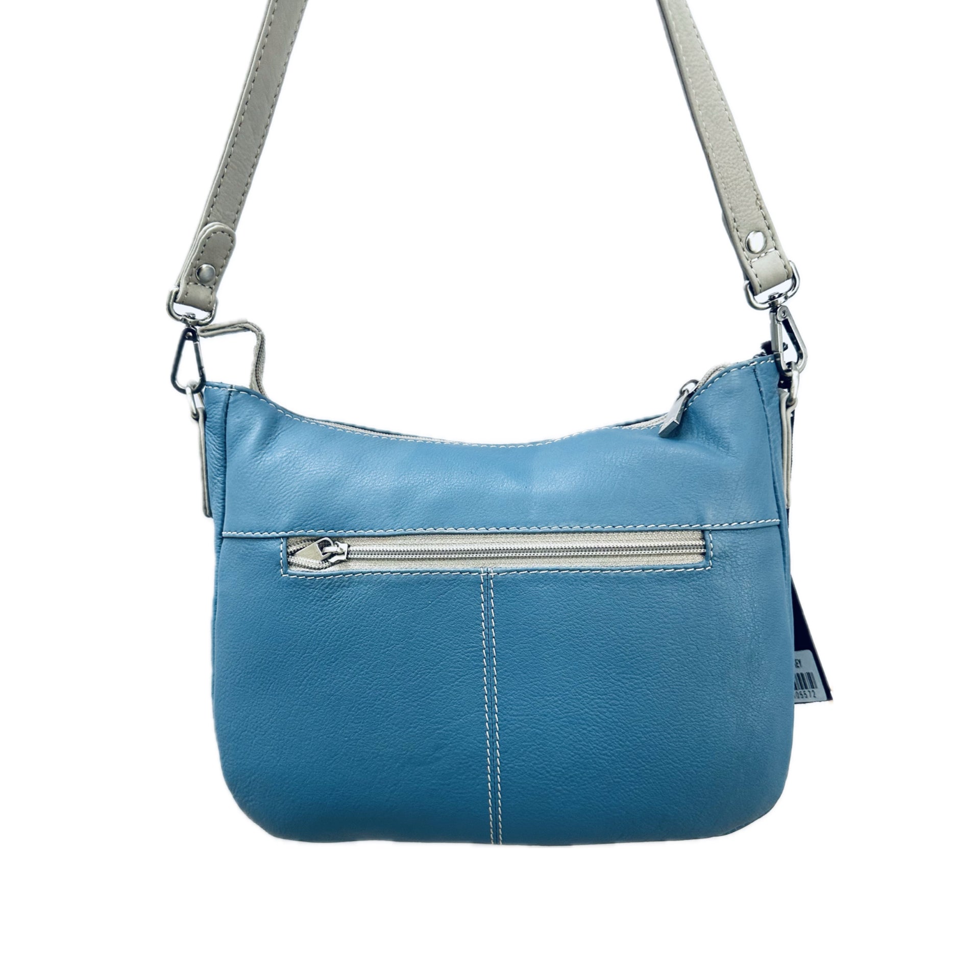 Nova Leathers Crossbody Medium - Blue/Dove Grey (8105)