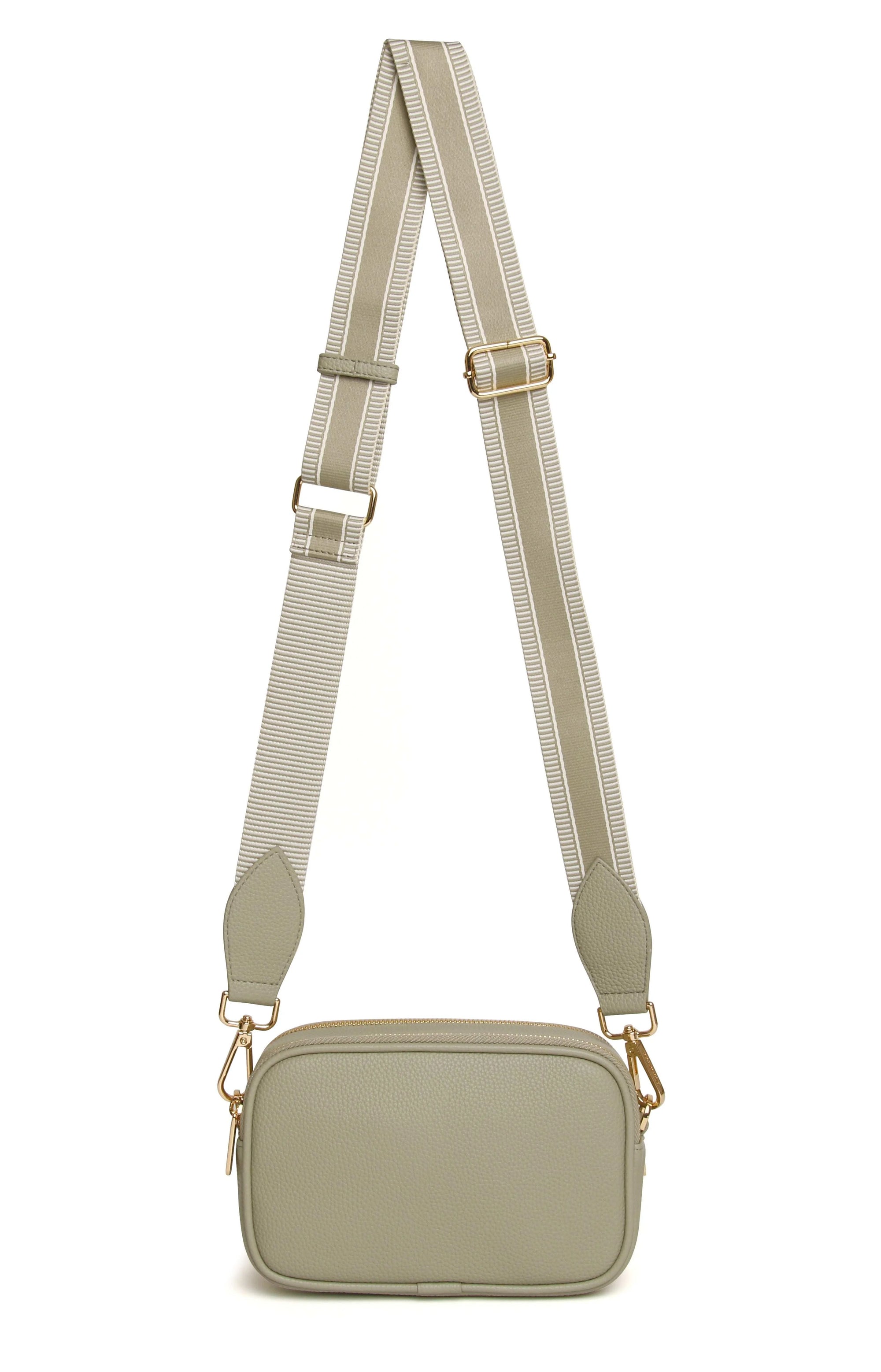 Alice Wheeler Pimlico Double Zip Small Crossbody Handbag - Pistachio Green