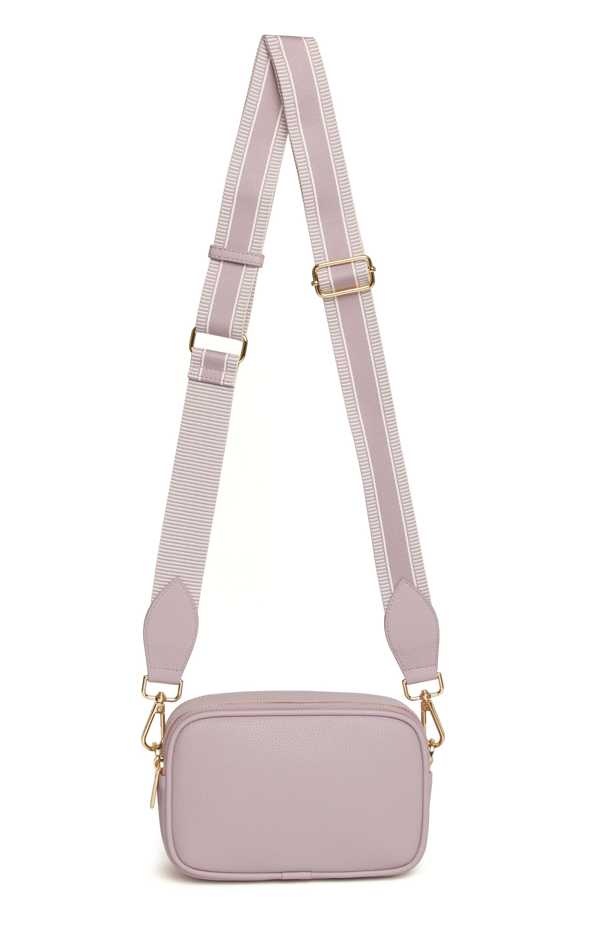 Alice Wheeler Pimlico Double Zip Small Crossbody Handbag - Lavender