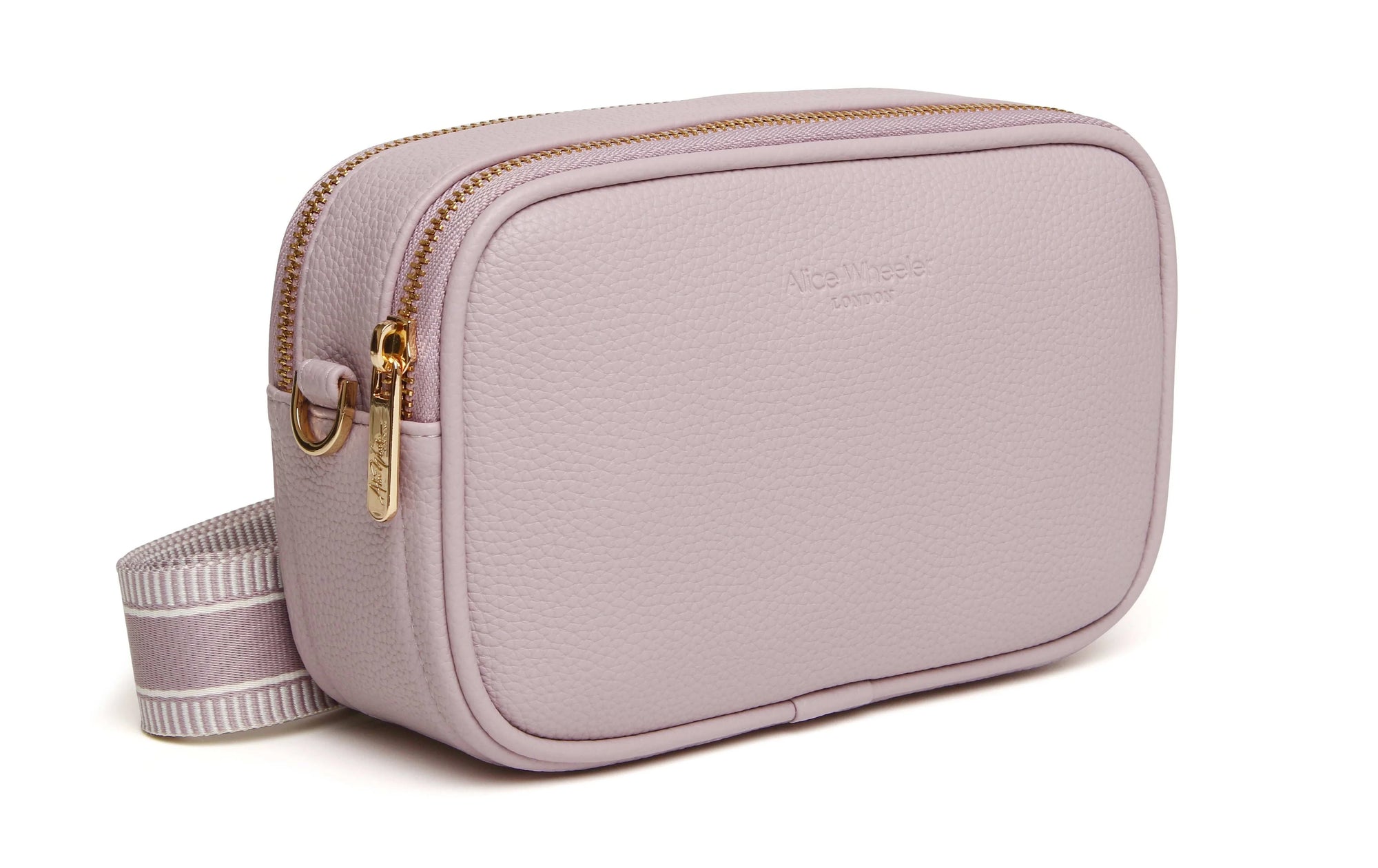 Alice Wheeler Pimlico Double Zip Small Crossbody Handbag - Lavender