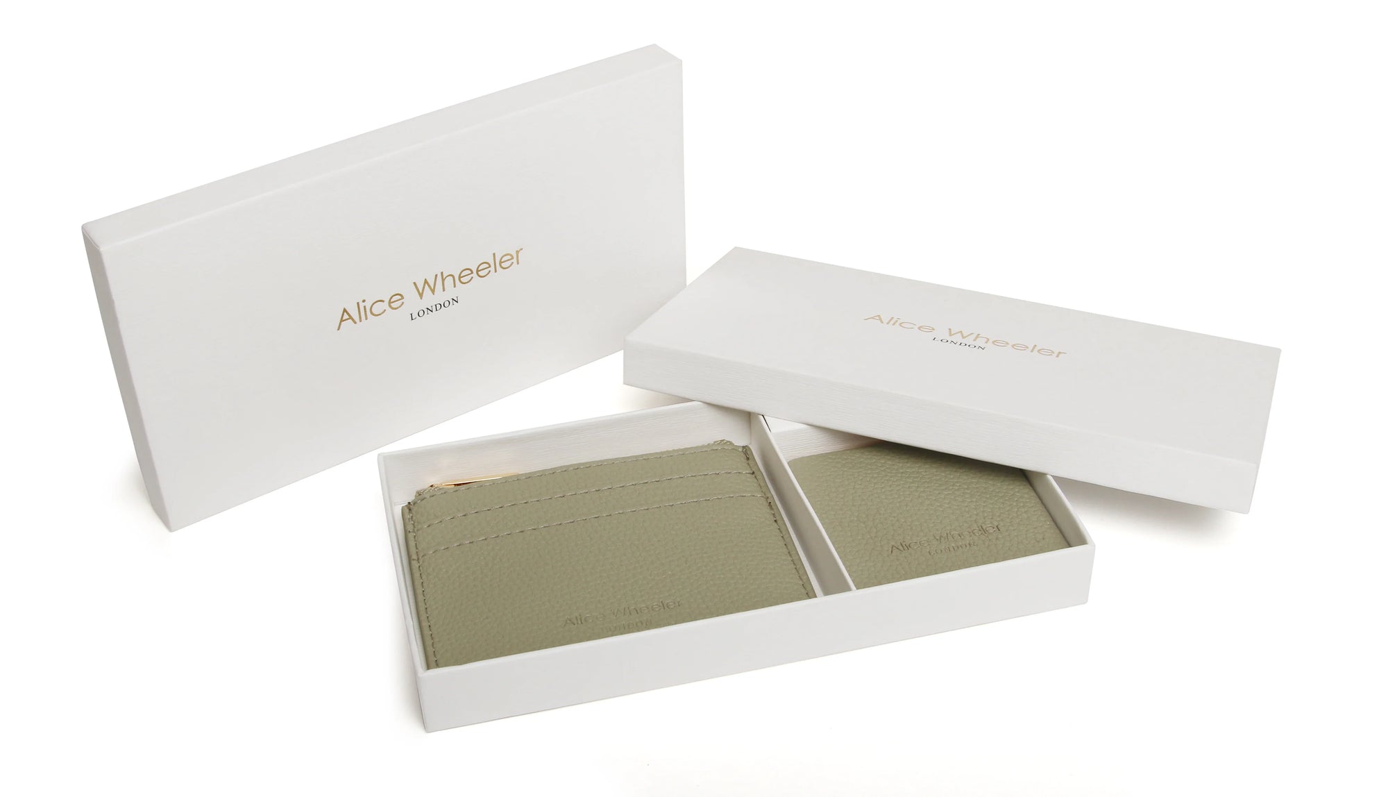 Alice Wheeler Pistachio Green Purse & Square Mirror Set - Gift Boxed