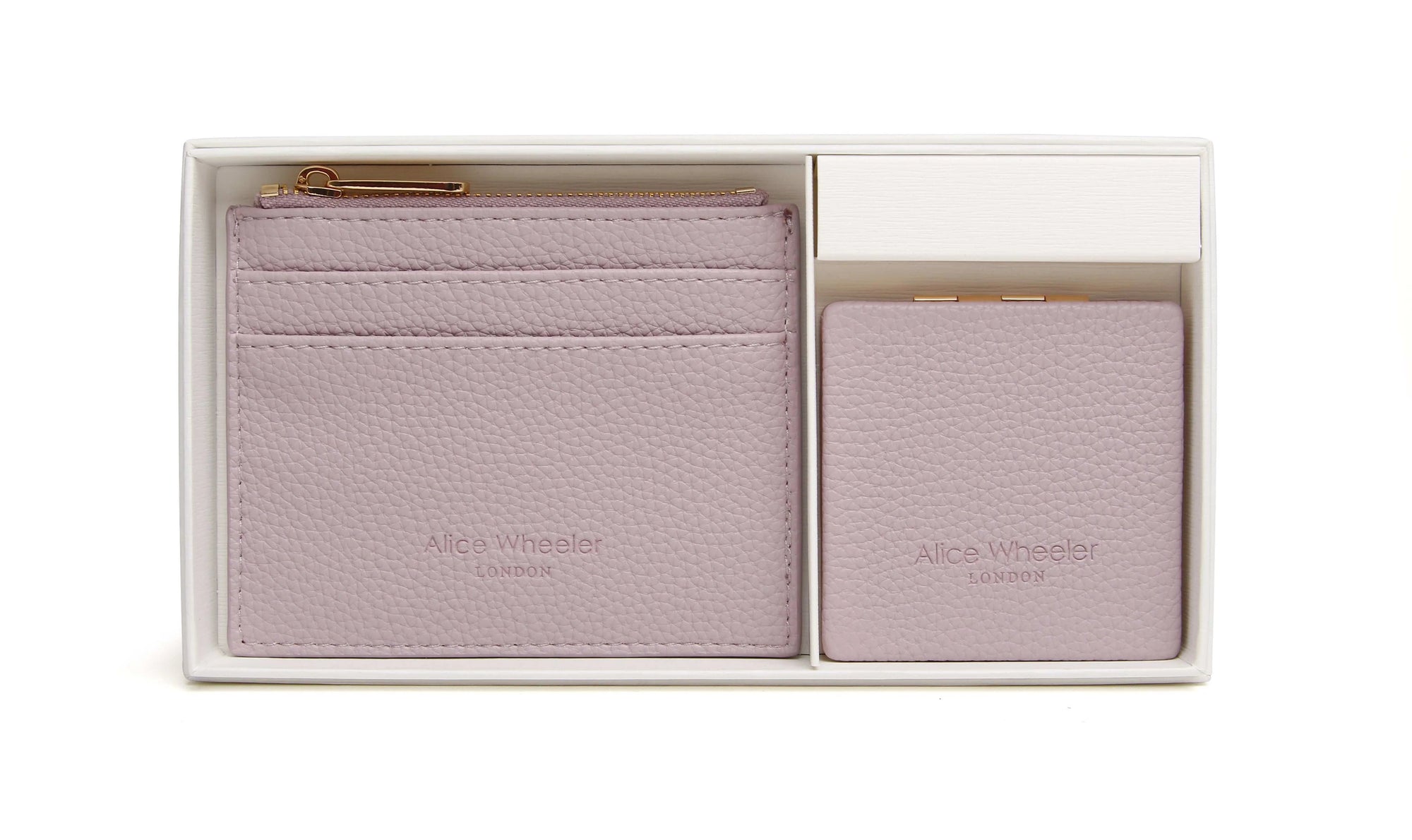 Alice Wheeler Lavender Purse & Square Mirror Set - Gift Boxed