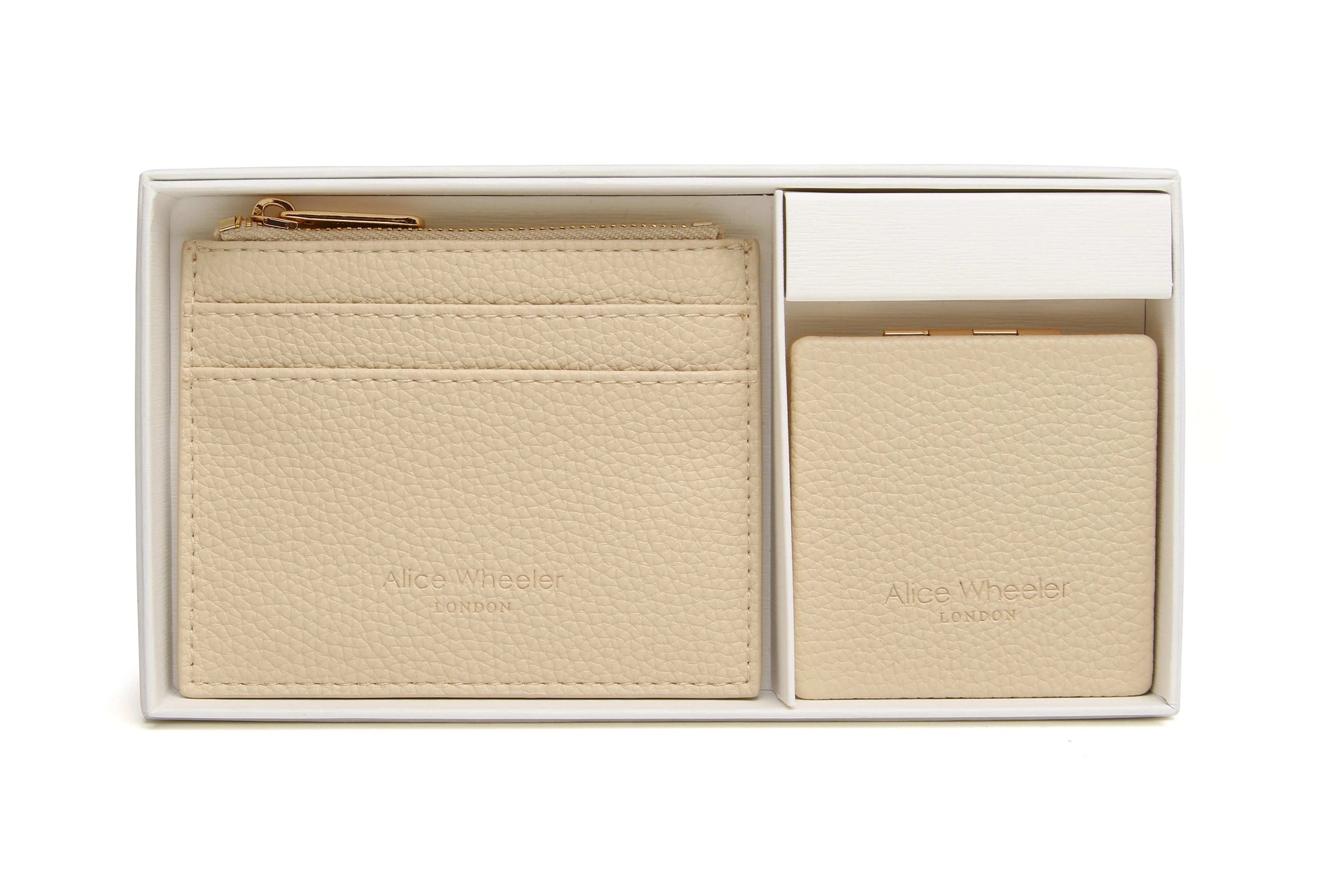 Alice Wheeler Ivory Purse & Square Mirror Set - Gift Boxed