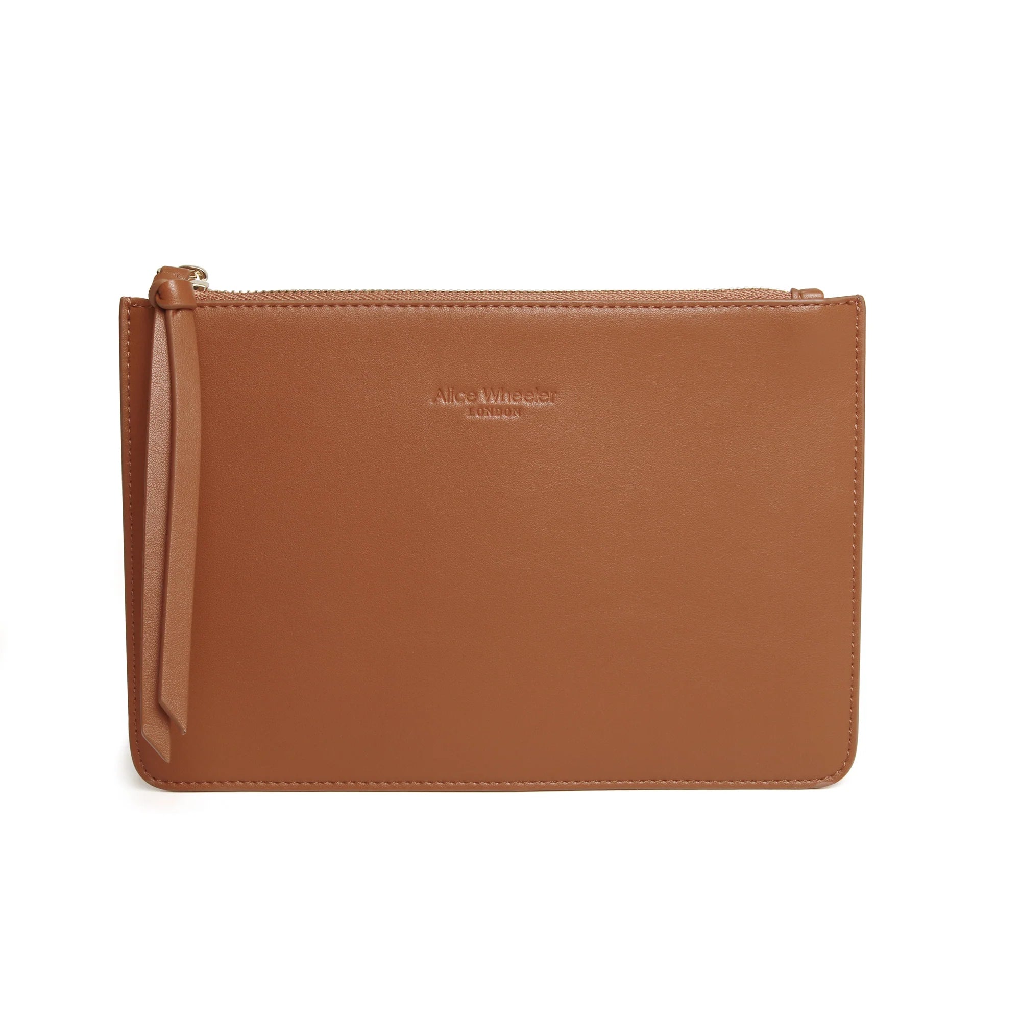 Alice Wheeler Paris Clutch/Pouch - Nappa Collection - Tan