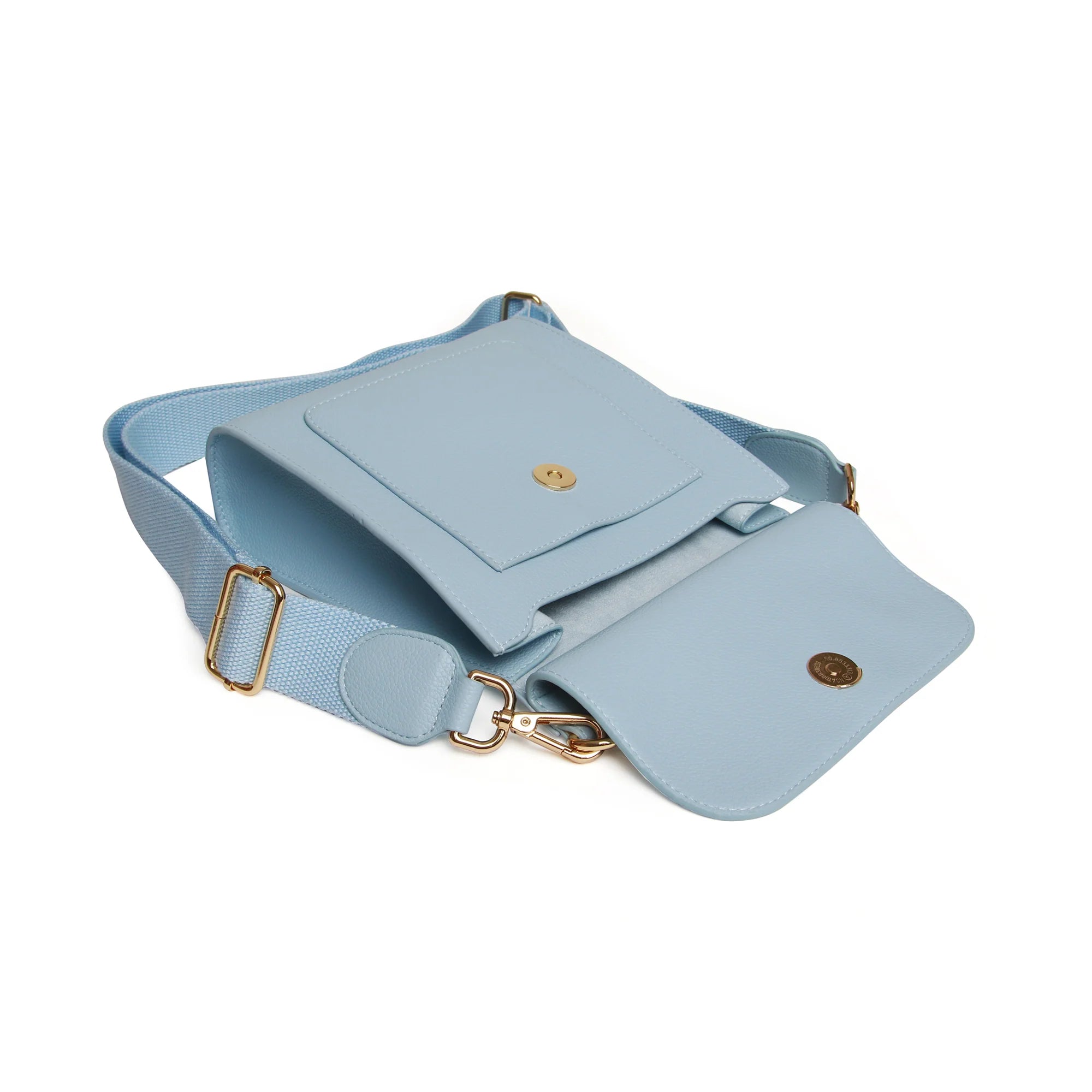Alice Wheeler Pastel Blue Small Bloomsbury Crossbody Bag