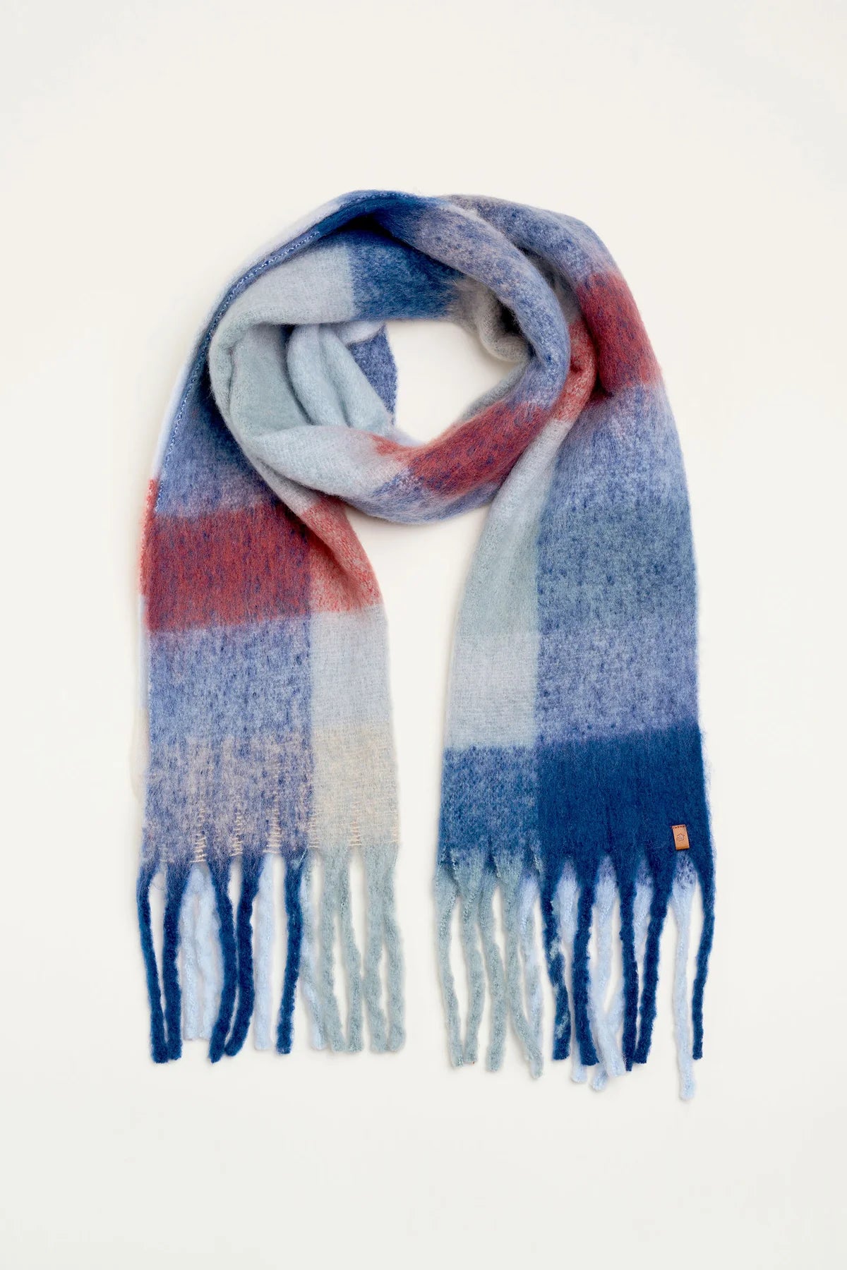 Brakeburn Navy Mix Check Scarf