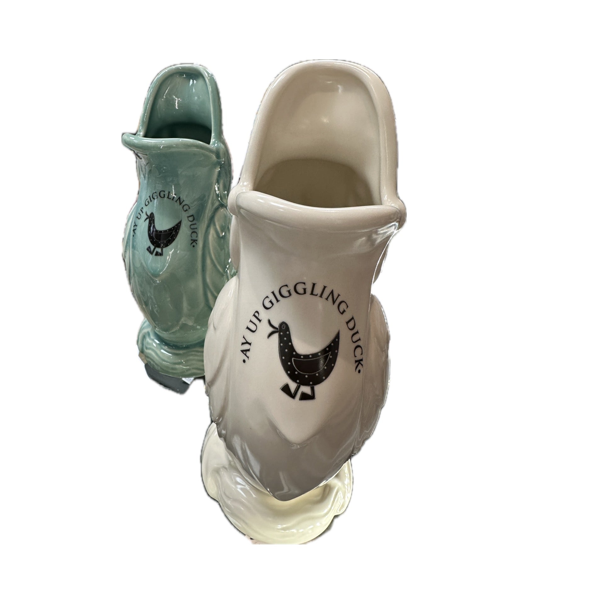 Moorland pottery The Giggling Duck - 'Glug Jug' -Moonstone Glaze