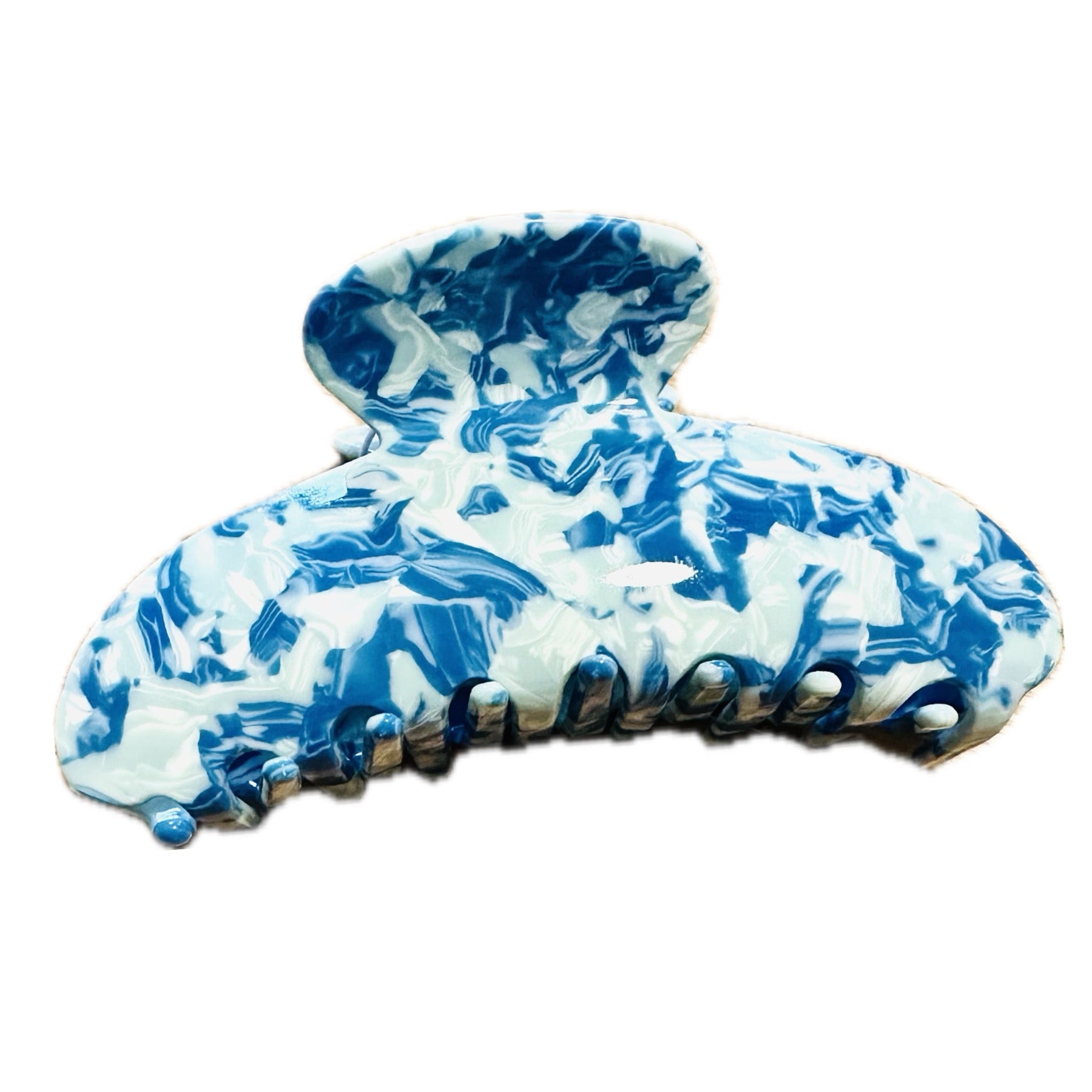Park Lane Blue Marble Hair Claw Clip - Mixed Blue