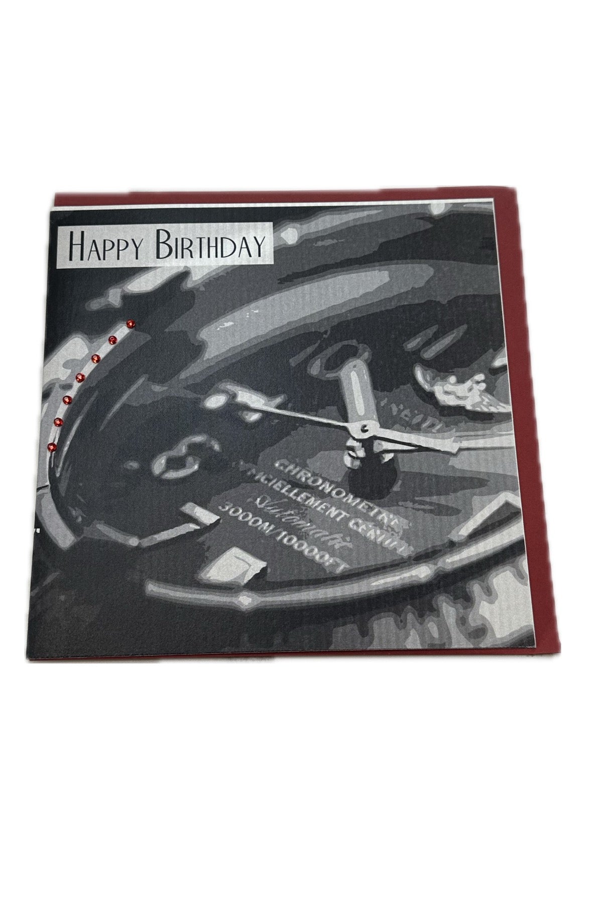White Cotton Cards Watch Birthday Card