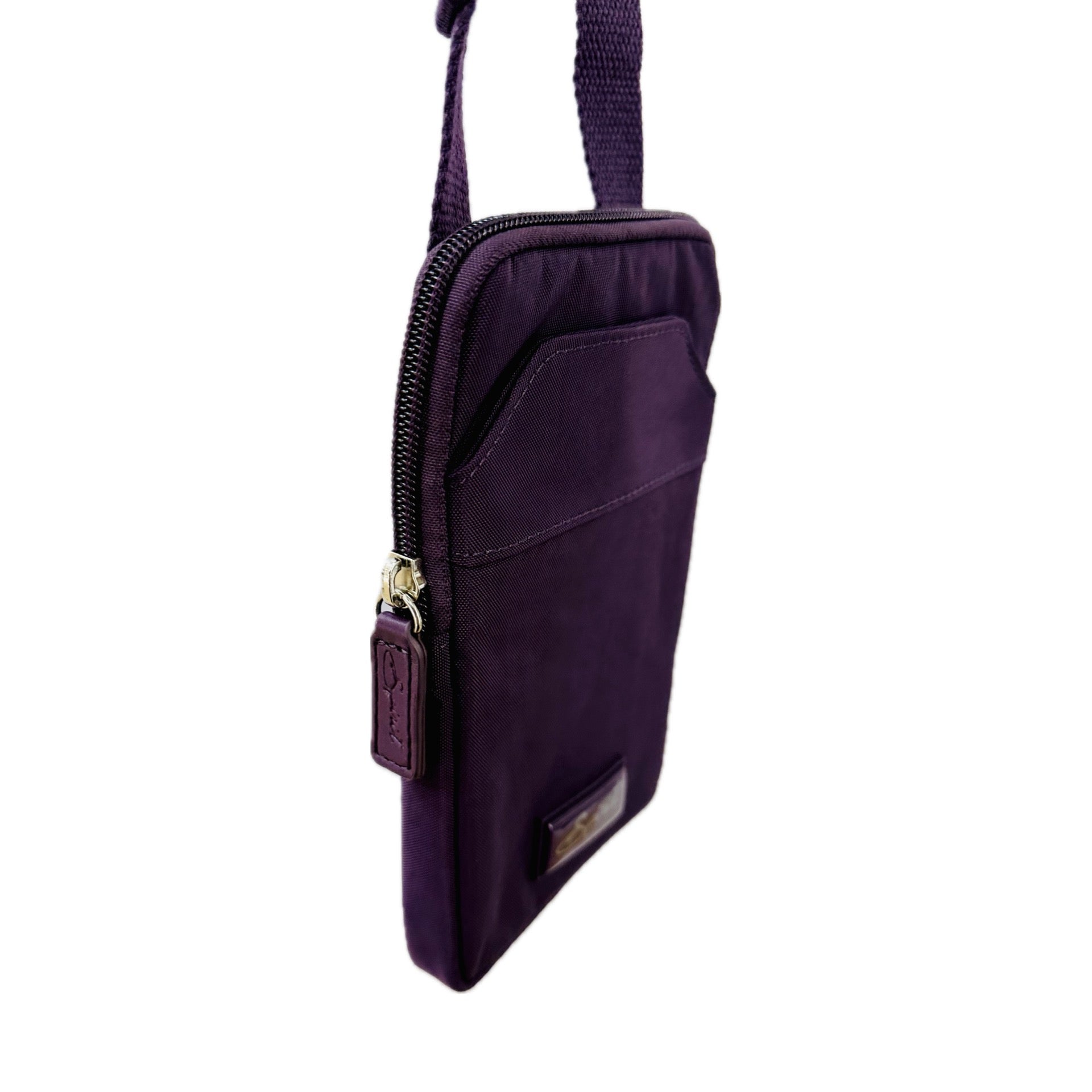 Spirit - (6890N) Lightweight Mini Slimline Phone Crossbody Handbag - Blackberry Purple