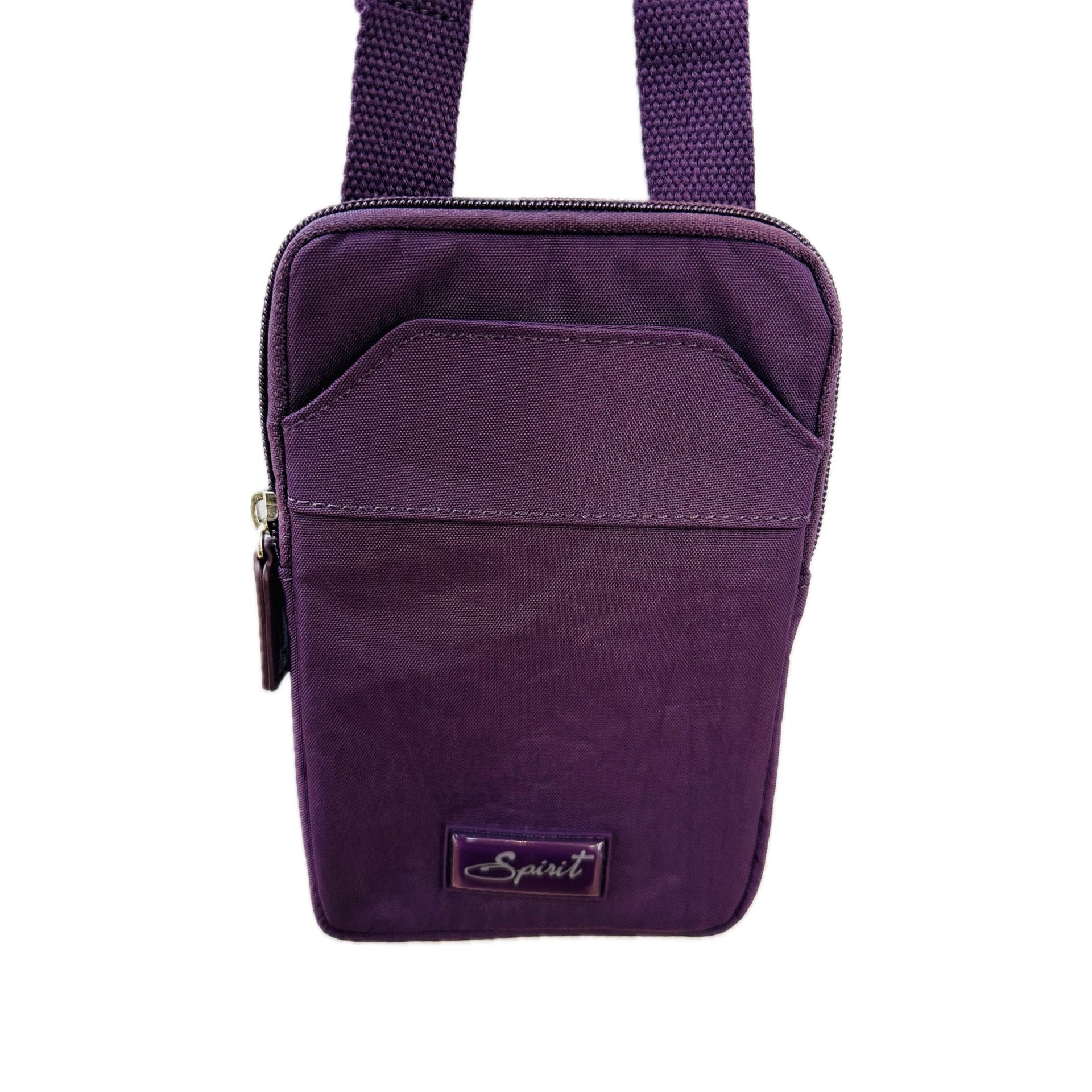 Spirit - (6890N) Lightweight Mini Slimline Phone Crossbody Handbag - Blackberry Purple