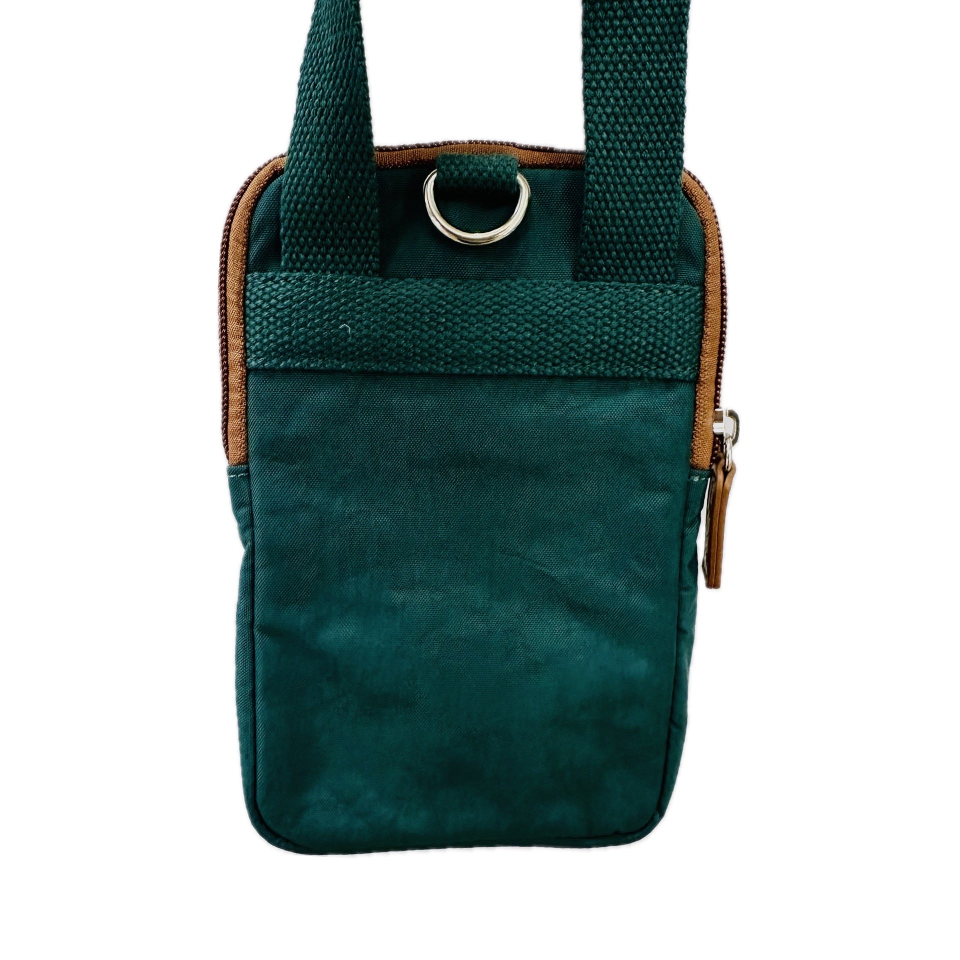 Spirit - (6890N) Lightweight Mini Slimline Phone Crossbody Handbag - Forest Green/Tan