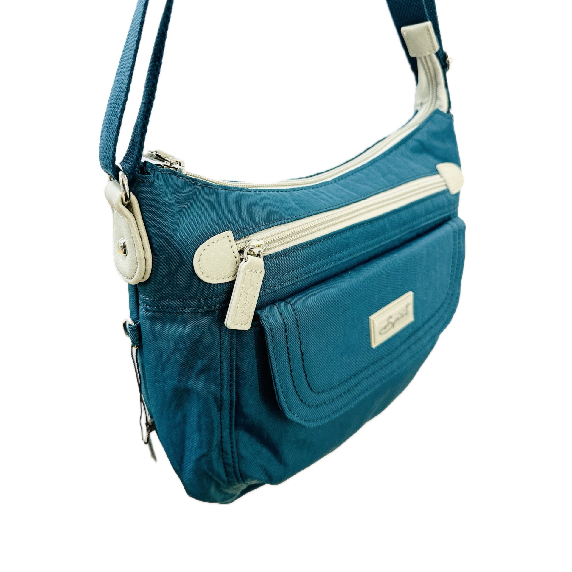 Spirit (5269) Lightweight Upright Crossbody Handbag - Jade/Light Grey
