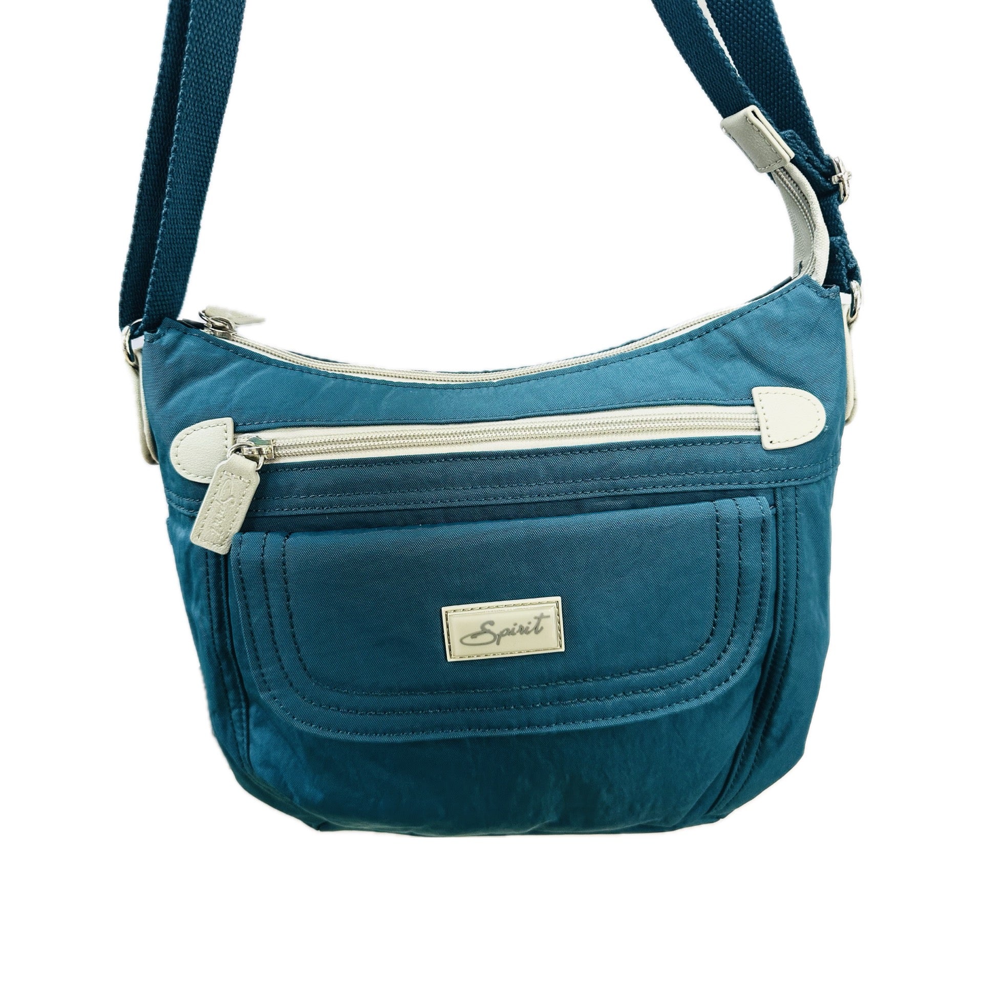 Spirit (5269) Lightweight Upright Crossbody Handbag - Jade/Light Grey