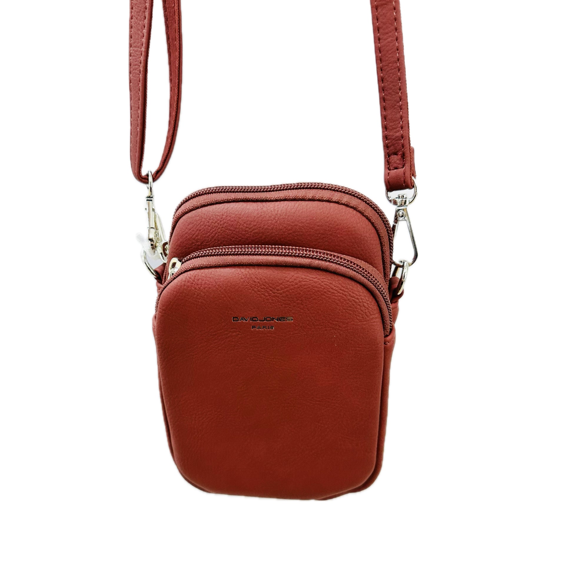 David Jones Brixton Phone Crossbody Bag - Bordeaux