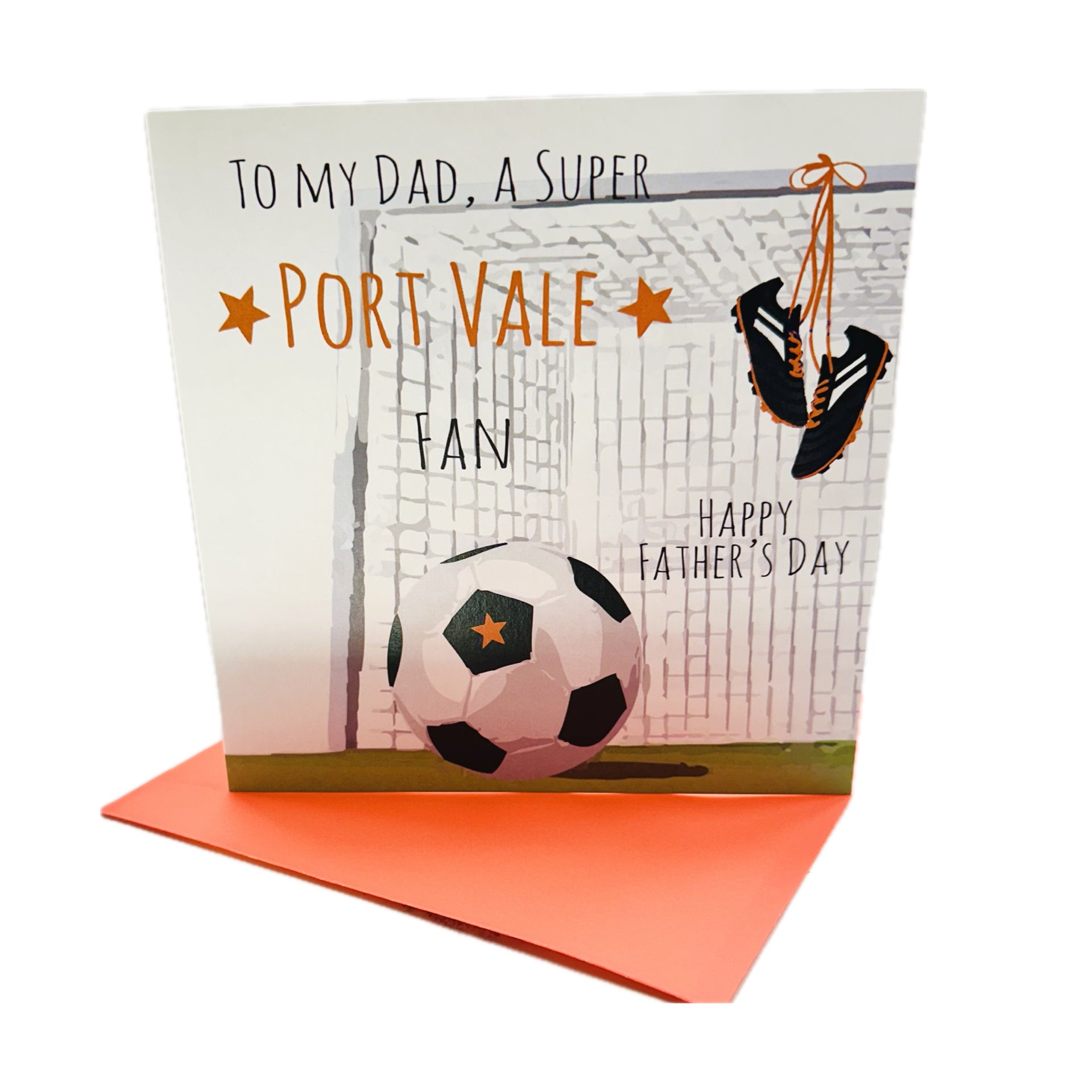 Dad Port Vale Fan - Fathers Day Card - White Cotton Cards