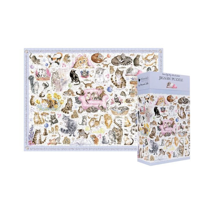 Wrendale Designs Feline Friends Cat Puzzle - 1000 piece