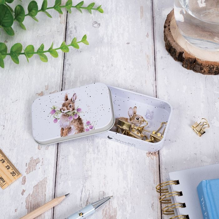 'Head Clover Heels' Rabbit Mini Tin - Wrendale Designs