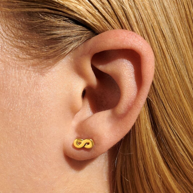 Joma Jewellery - Mini Charms - Gold Infinity Stud Earrings