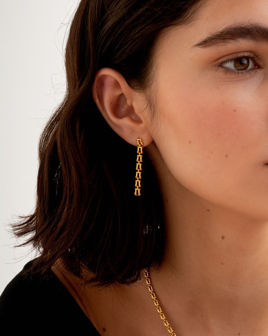 Katie Loxton Waterproof Jewellery - Grecian - Gold Link Multi-Wear Earrings