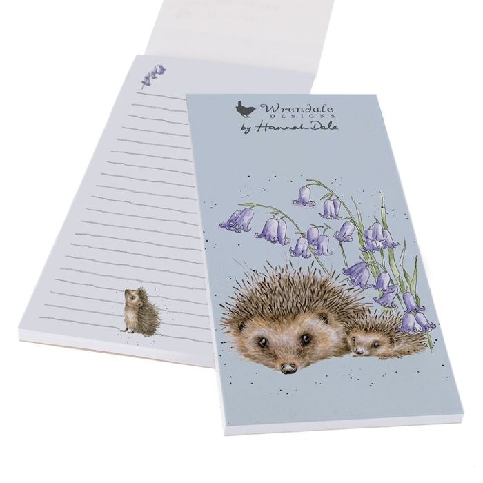 'Love and Hedgehugs' Hedgehog & Floral Magnetic Shopping Pad - Wrendale Designs