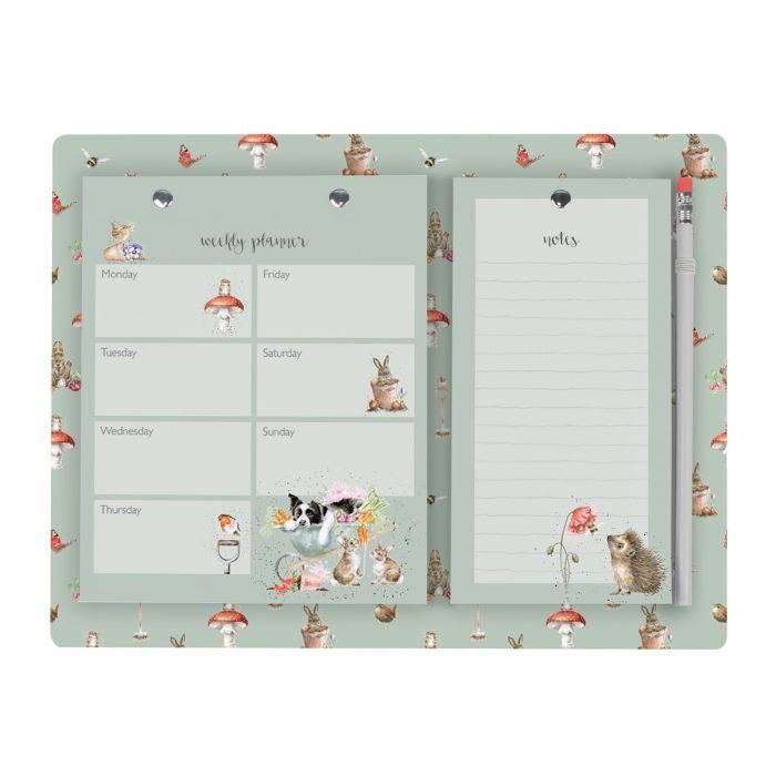 'Garden Friends' Weekly & Shopping Planner Pad - Wrendale Designs