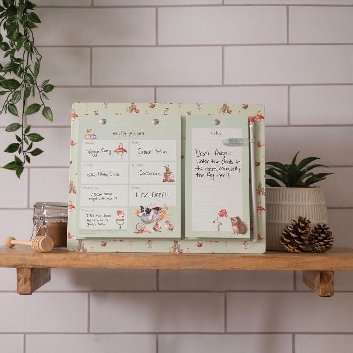 'Garden Friends' Weekly & Shopping Planner Pad - Wrendale Designs