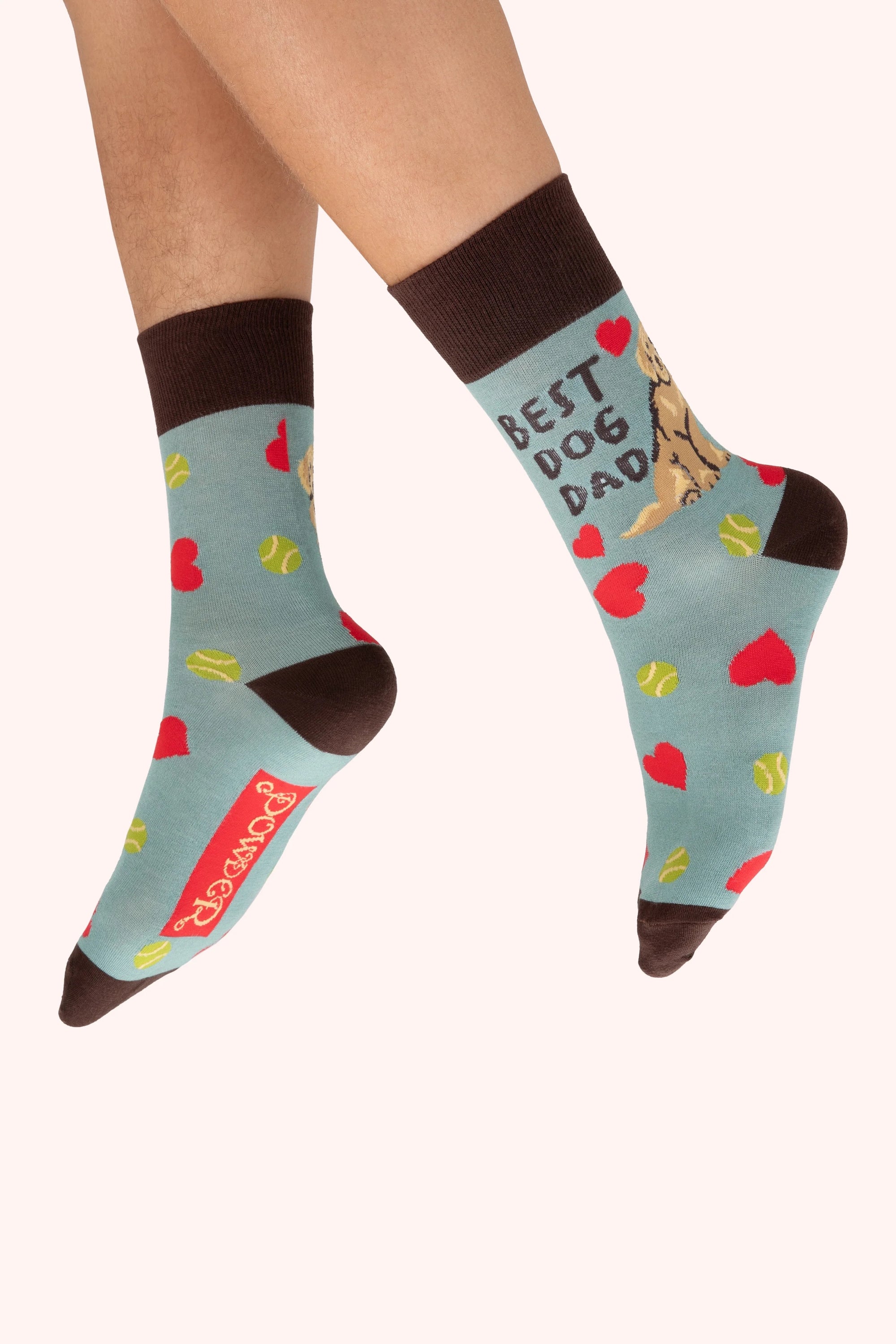 Powder MEN's Best Dog Dad Bamboo Ankle Socks